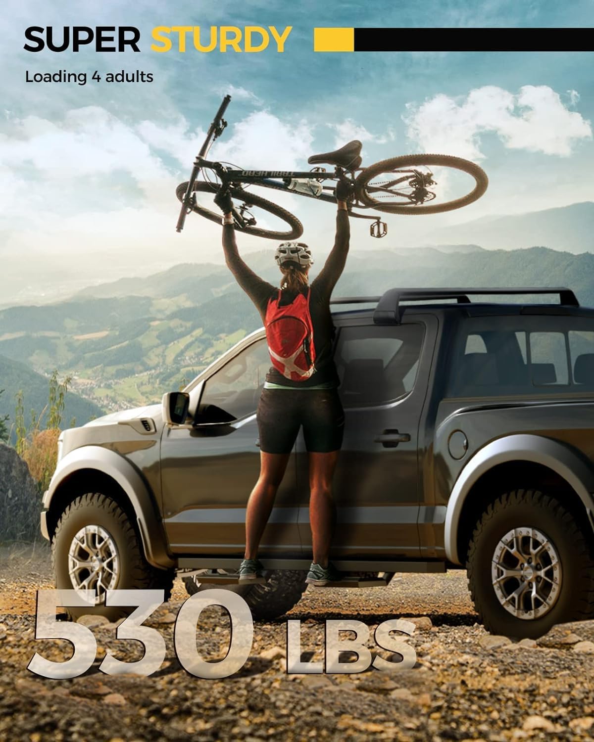 KYX Running Boards for 2009-2018 Ram 1500/2010-2025 Ram 2500 3500 Crew Cab & 2019-2024 1500 Classic Side Steps Nerf Bars Truck Step Rails