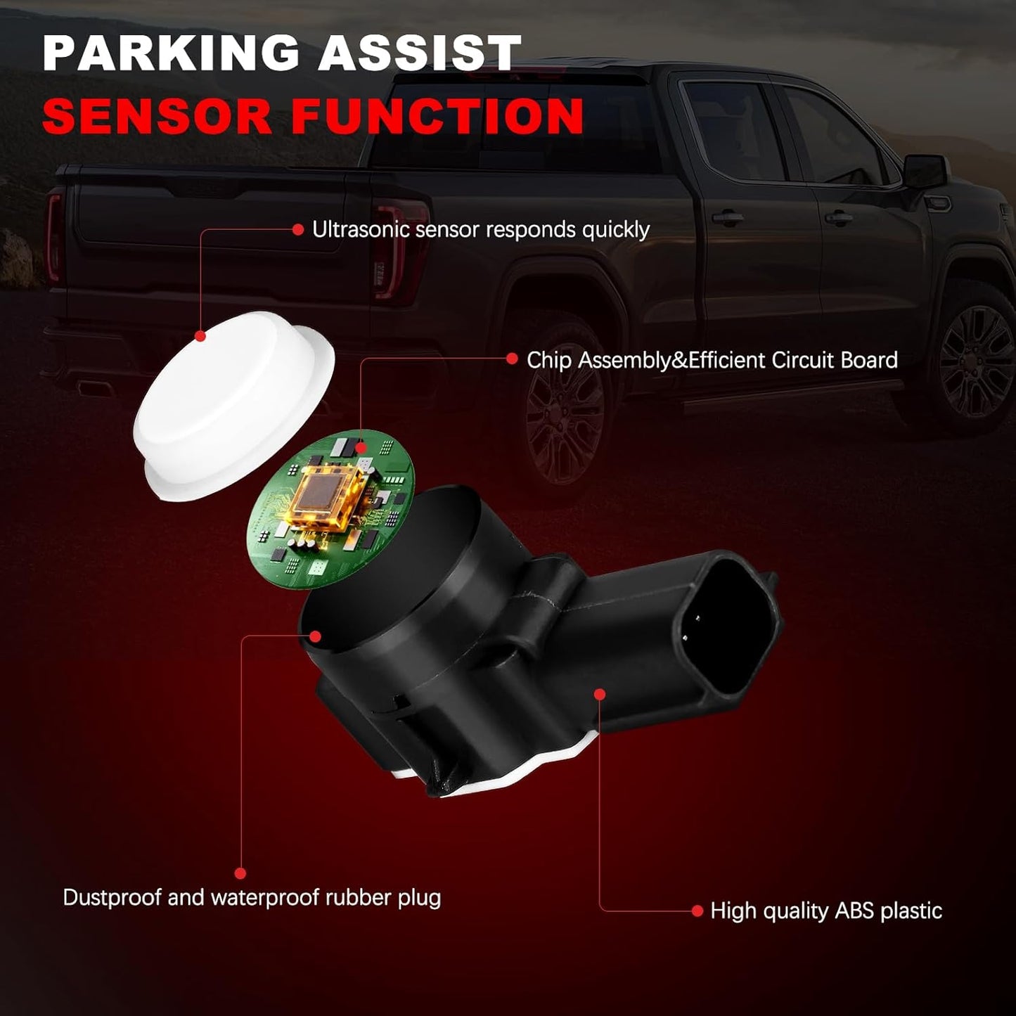 Parking Assist Sensor Compatible with Chevy Camaro Silverado Tahoe Suburban 2014-2018,GMC Sierra Yukon,Cadillac CTS Escalade XT5 CT6 2014-2017,Buick Encore Lacrosse 2017-2018 Parking Sensors