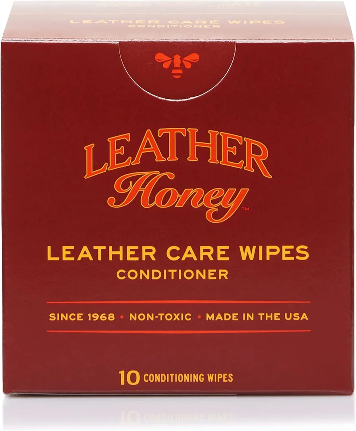 Leather Honey Leather Conditioner Wipes: Restore Leather On-The-Go. Protect & Condition Leather Couches, Car Seats, Purses, Shoes, Bags & Tack. Safe for Any Color. 10 Non-Toxic, Ready-to-Use Wipes