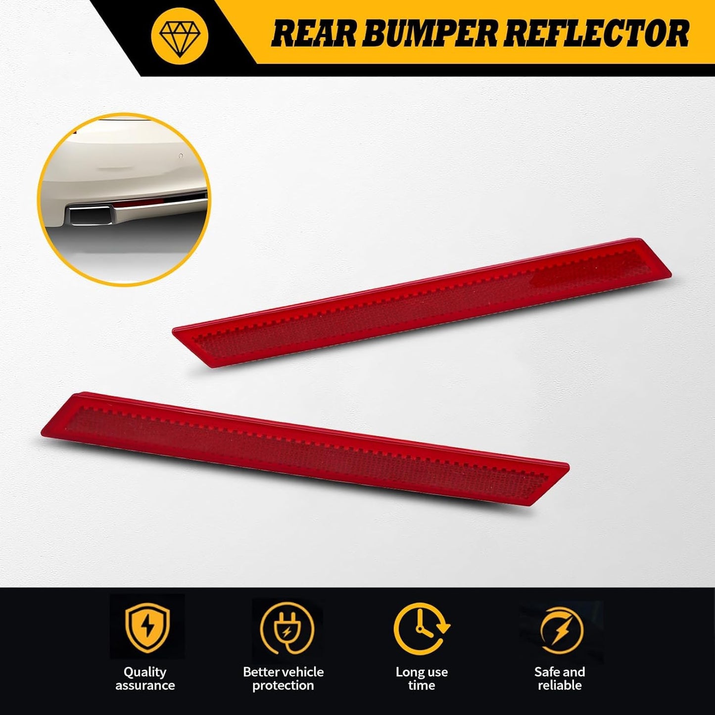 20874085 20874084 Rear Bumper Reflector Compatible with 2013 2014 2015 2016 2017 XTS