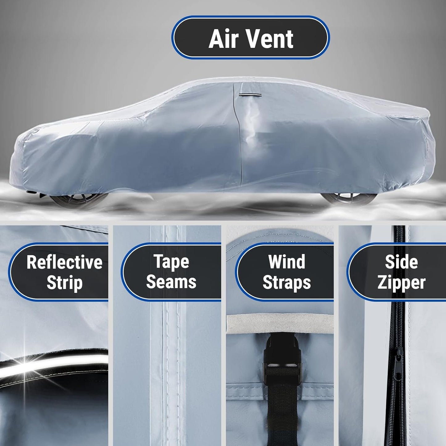 iCarCover Premium Car Cover for 1971-1977 Chevy Vega Heavy Duty Waterproof All Weather Automobiles Custom Fit Indoor Outdoor UV Snow Protection Covers with Straps and Bag