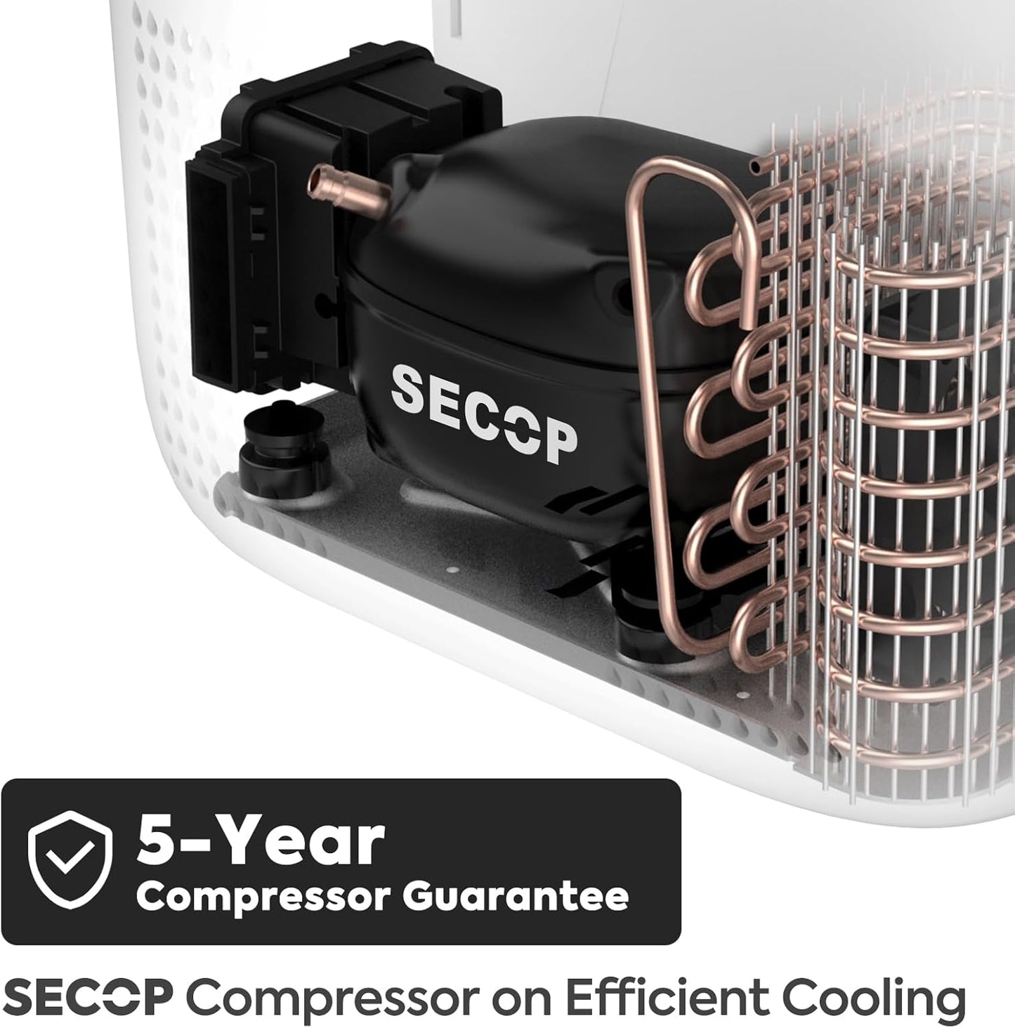 ICECO GO20 Dual Zone 12 Volt Refrigerator, 12V Car Refrigerator with Secop Compressor, Separate Control, DC & AC, 0℉ - 50℉, Portable Freezer Compressor Cooler for Outdoor, White, 21 Quart(20 Liter)