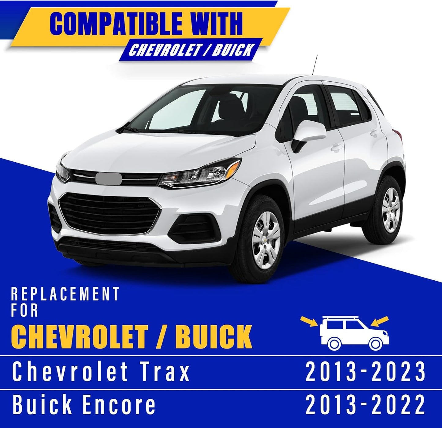 3 wipers Replacement for 2013-2021 2022 2023 Chevrolet Chevy trax/2013-2021 2022 Buick Encore, Windshield Wiper Blades Original Equipment Replacement - 26"/14"/10" (Set of 3) Top Lock