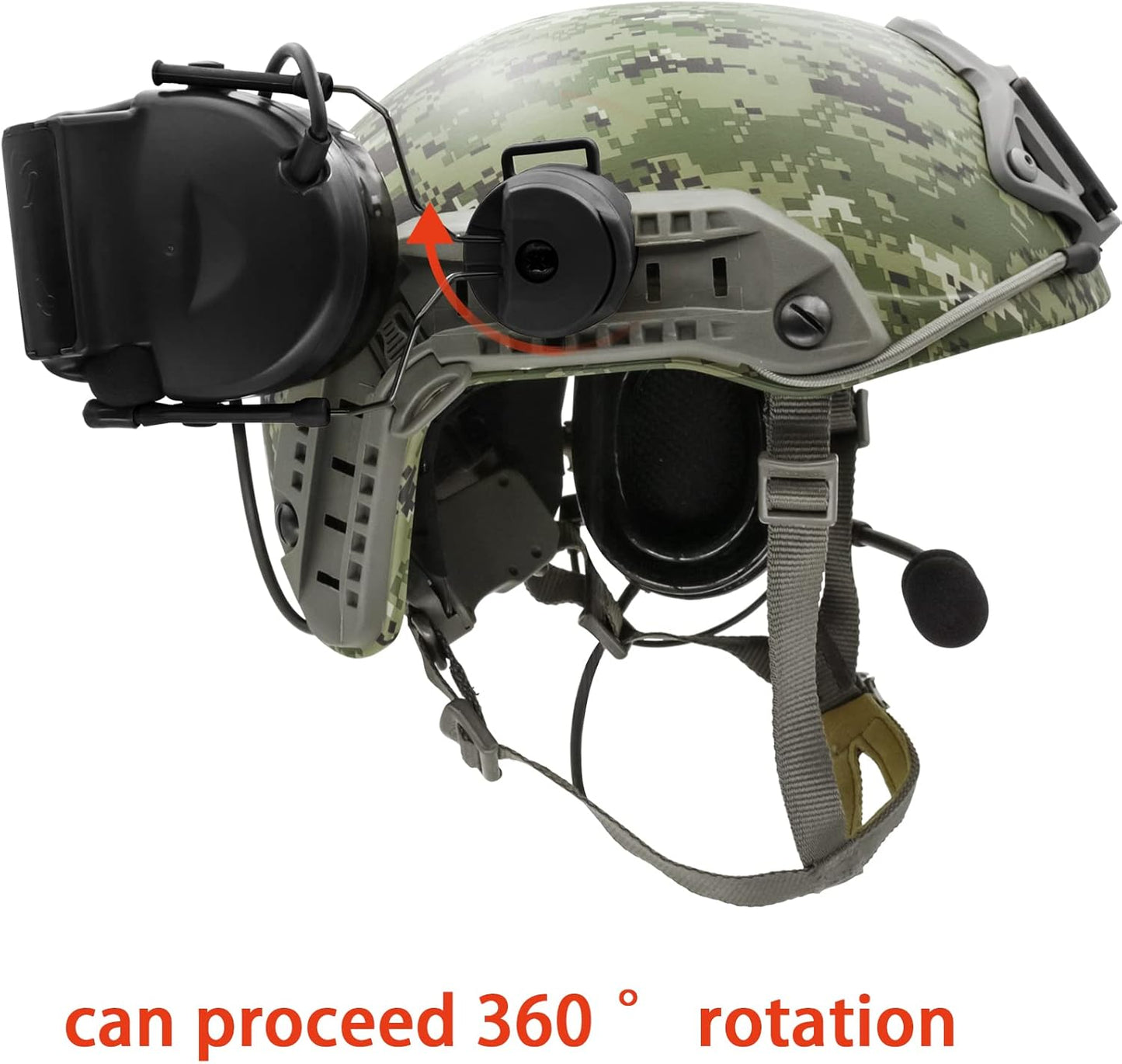 COMTA 2 Helmet-Type Tactical Headset with U94 PTT 2pin，Noise Canceling Headphones，for Airsoft Hunting Shooting