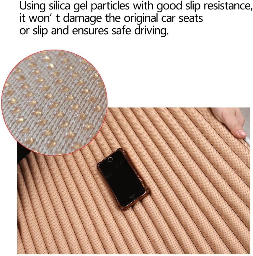 Car Seat Covers,Buckwheat Hulls Car Seat Cushion Covers Pad Mat,Ventilated Breathable Comfortable Interior Car Seat Protector, Anti-Skid Four Seasons General (1 Pack Gray)