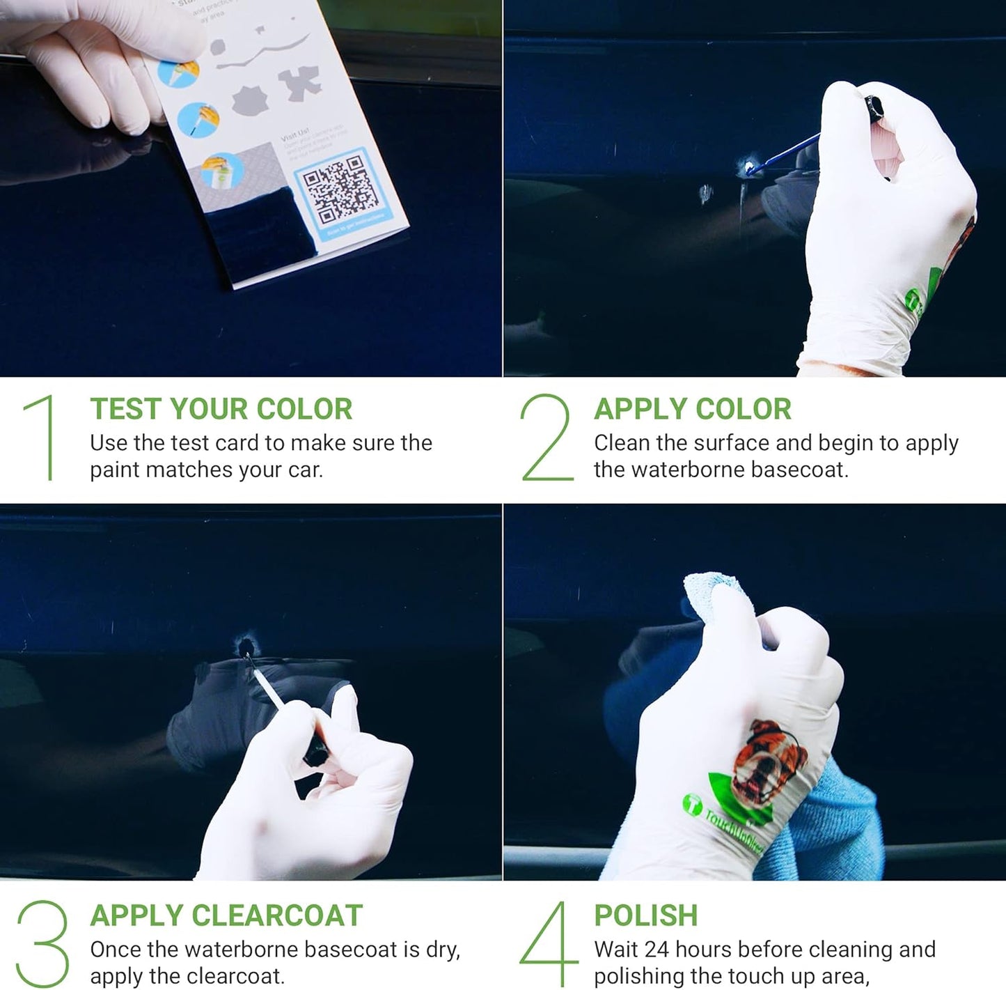 TouchUpDirect 8S6 Dark/Nautical Blue Metallic for Toyota Exact Match Touch Up Paint Combo - Essential Package