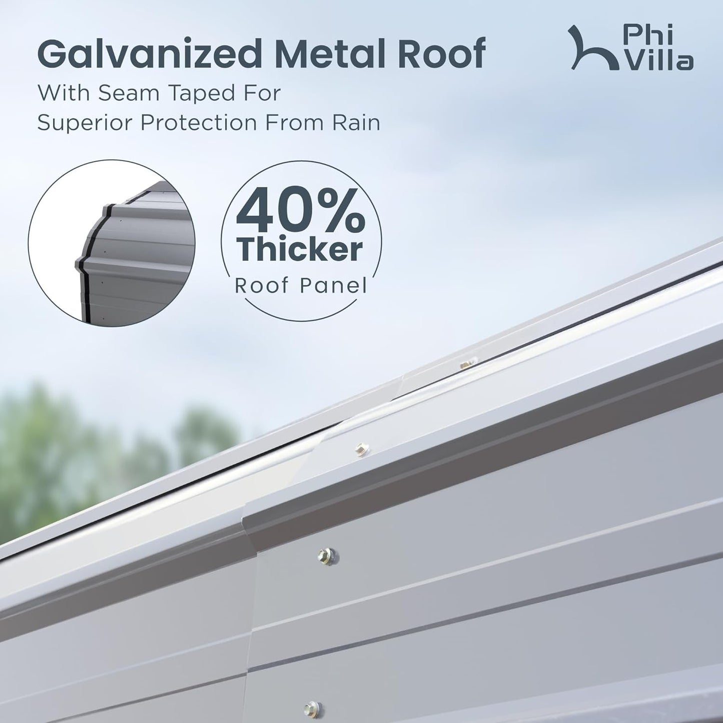 PHI VILLA 35 x 14 ft Heavy Duty Metal Carport with Galvanized Steel Roof for RVs, Cars, Boats, and Tractors