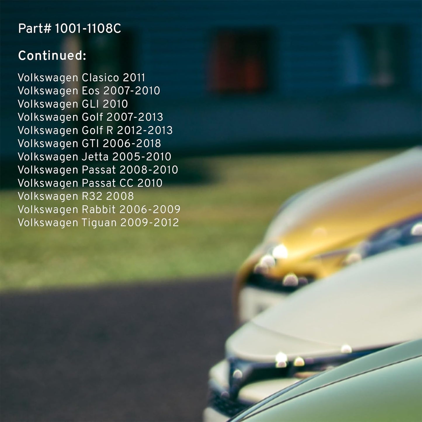 Premium Ceramic Rear Brake Pads (1001-1108C) Compatible with 2004-2018 Audi/Fiat/Volkswagen (A3/A4/A6/GLI/Golf/Golf R/GTI/Jetta/Passat/S3/Tiguan/TT Quattro/TT RS Quattro & More)