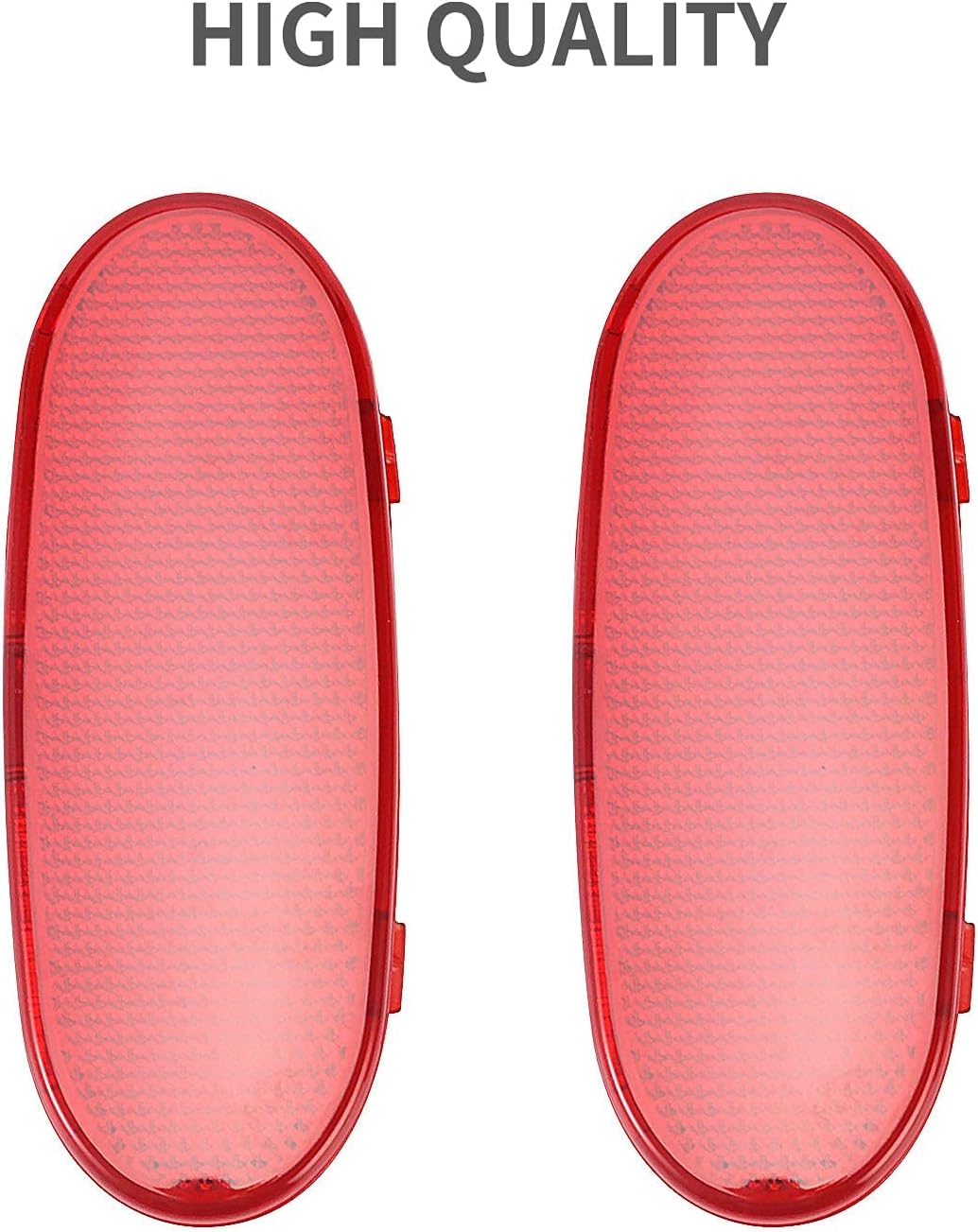 Car Front Interior Door Panels Reflector Red Inner Door Panel Reflector Plate for 2002-2008 Dodge Ram 1500/2003-2009 Dodge Ram 2500 3500/2004-2009 Dodge Durango (for front doors only)-2PCS