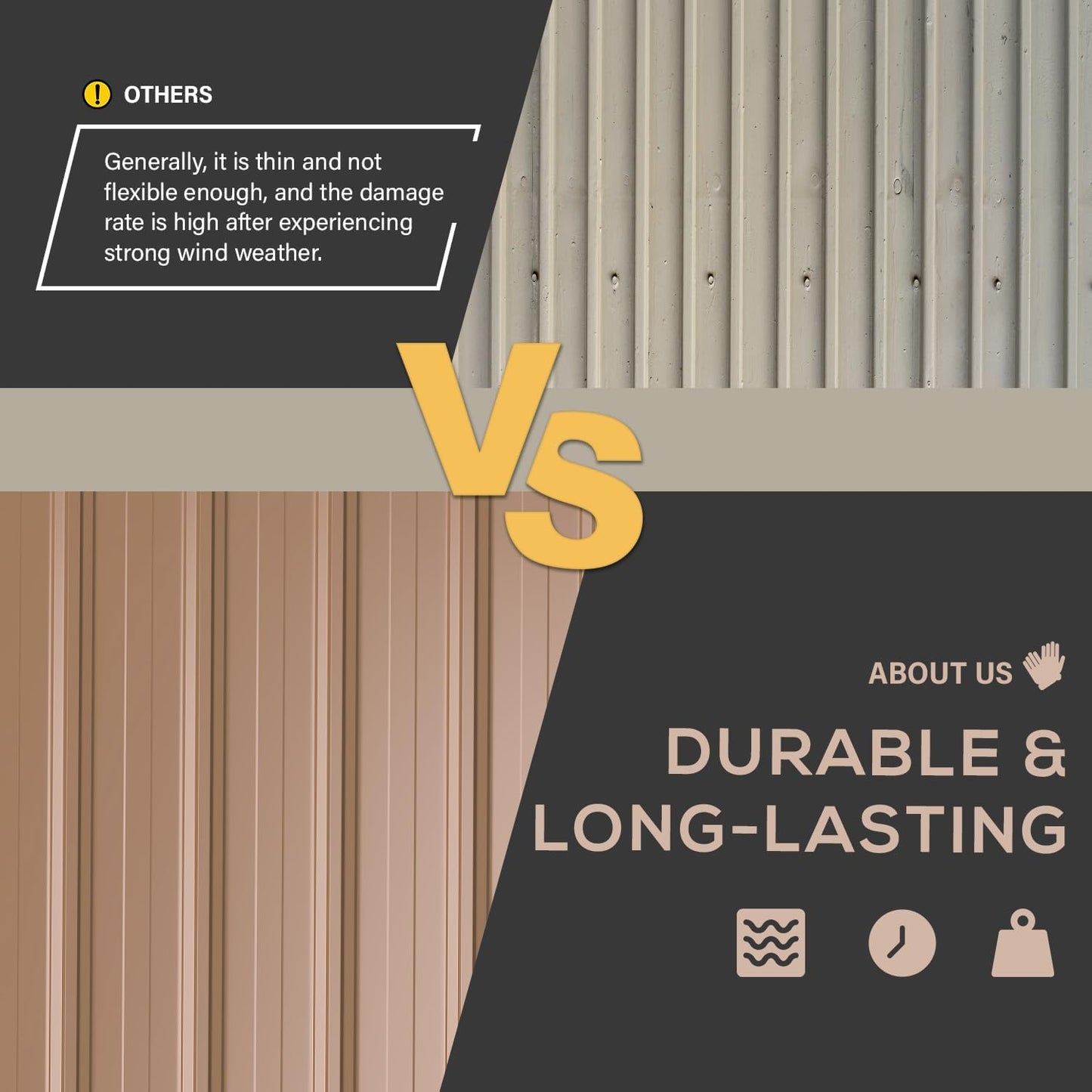 U-MAX 12' x 10' Metal Storage Shed for Ourdoor, Extra Large Yard Steel Shed (116 Sq.Ft Land) with Design of Lockable Doors, Tool and Utility Storage for Backyard, Garden, Patio, Outside use