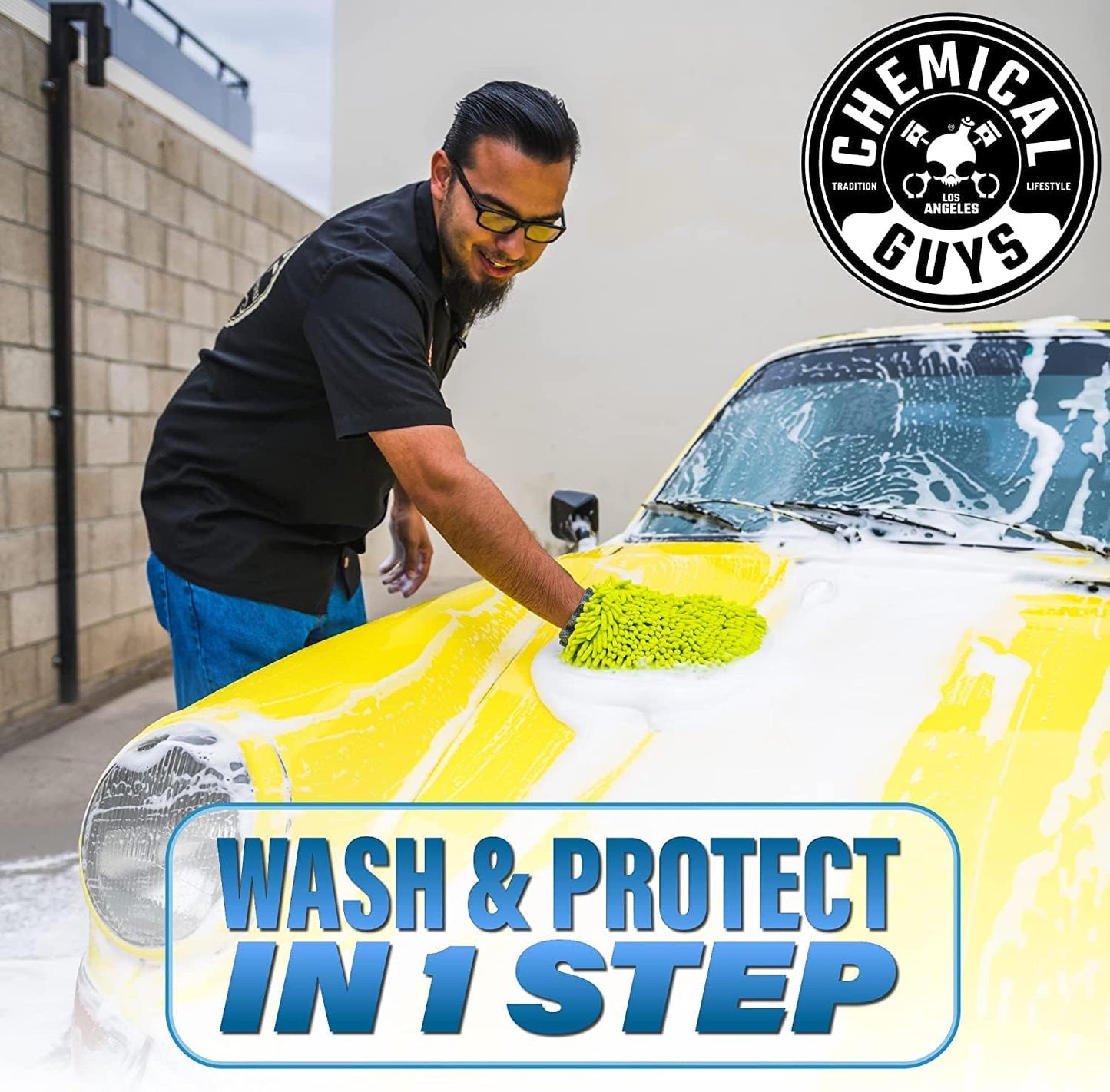 Chemical Guys EQP368 TORQ Professional Snow Foam Cannon Car Wash Snow Foamer + HydroSuds Ceramic SiO2 Foaming Car Wash Soap 16 fl oz (Safe for Cars, Trucks, & More) Works With Pressure Washer