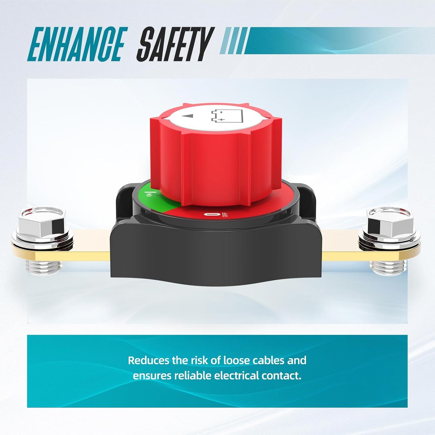 Battery Disconnect Switch, Hilictokt Side Post Battery Disconnect Switch On/Off 275A 12V-48V Battery Power Cut Off Switch for Car Vehicle RV and Boat