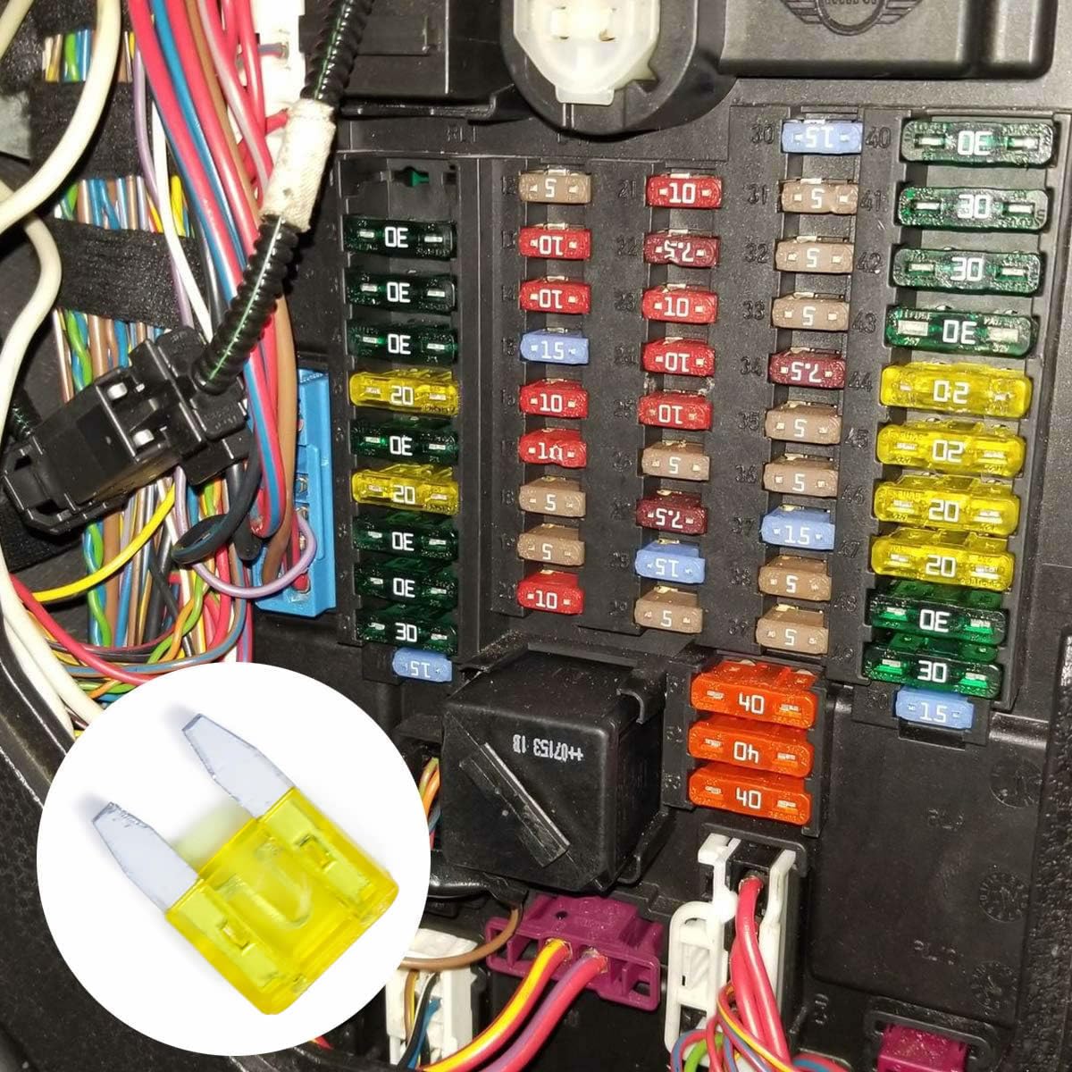 100 Pack Auto Fuses 20 AMP APM/ATM 32V Mini Blade Style Fuses 20A Short Circuit Protection Car Fuse (20 AMP)