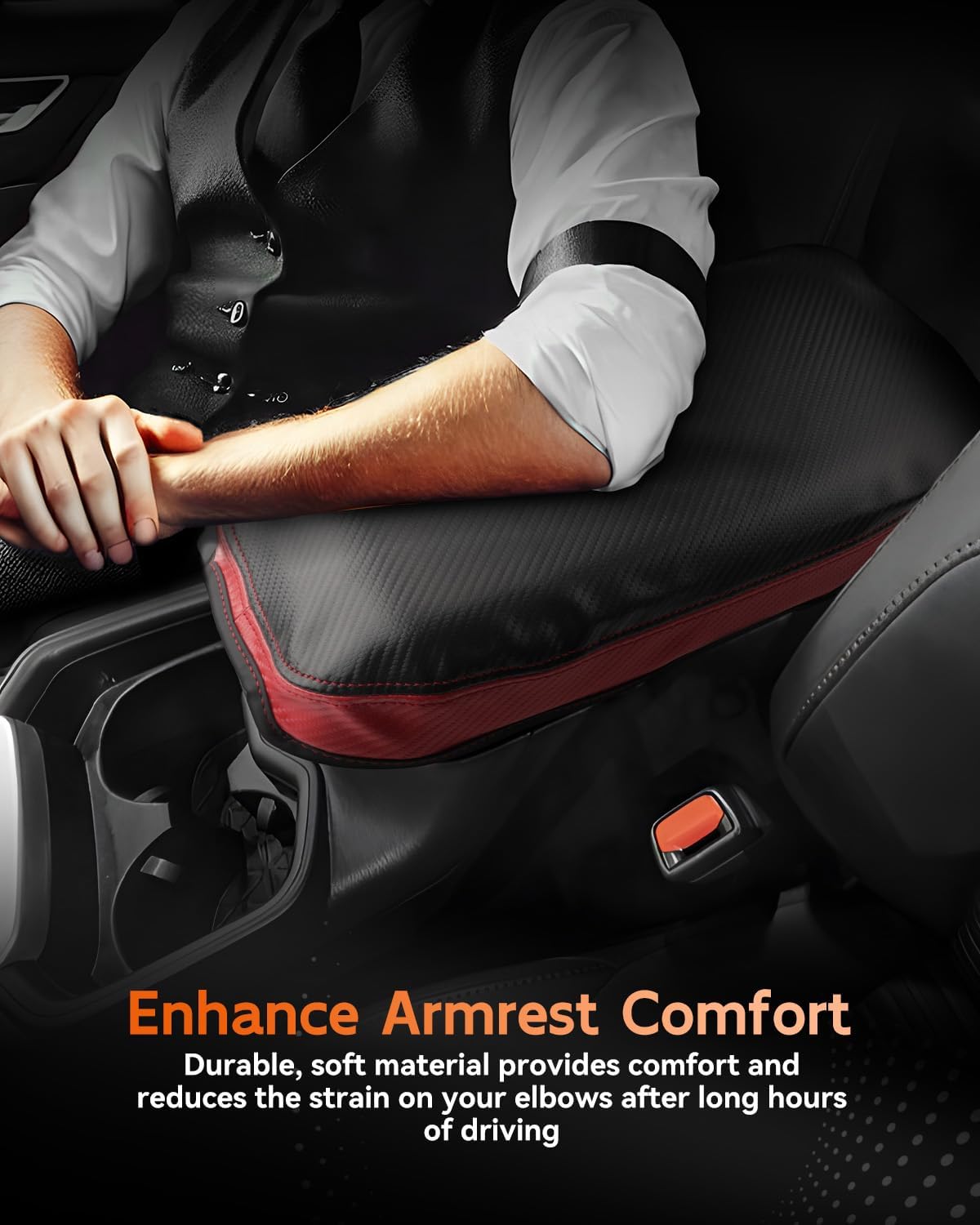 CDEFG for Toyota RAV4 2019-2025 Center Console Cover Armrest Box Cover for RAV4 (LE, XLE, XLE Premium, Limited) 2020 2021 2022 2023 2024 2025 Accessories Arm Rest Protector