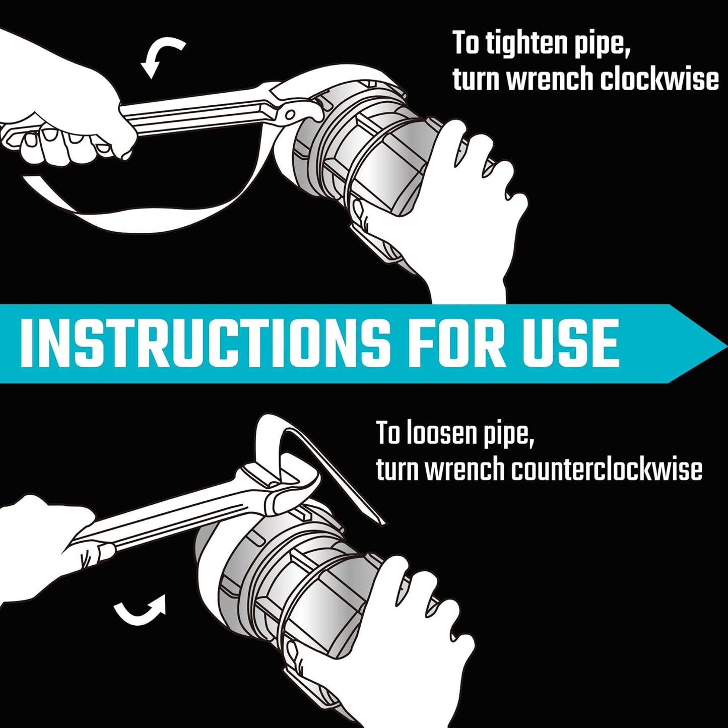 DURATECH Strap Wrench 12" Handle, Adjustable Nylon Strap Pipe Wrench, Oil Filter Strap Opener Wrench,Blue