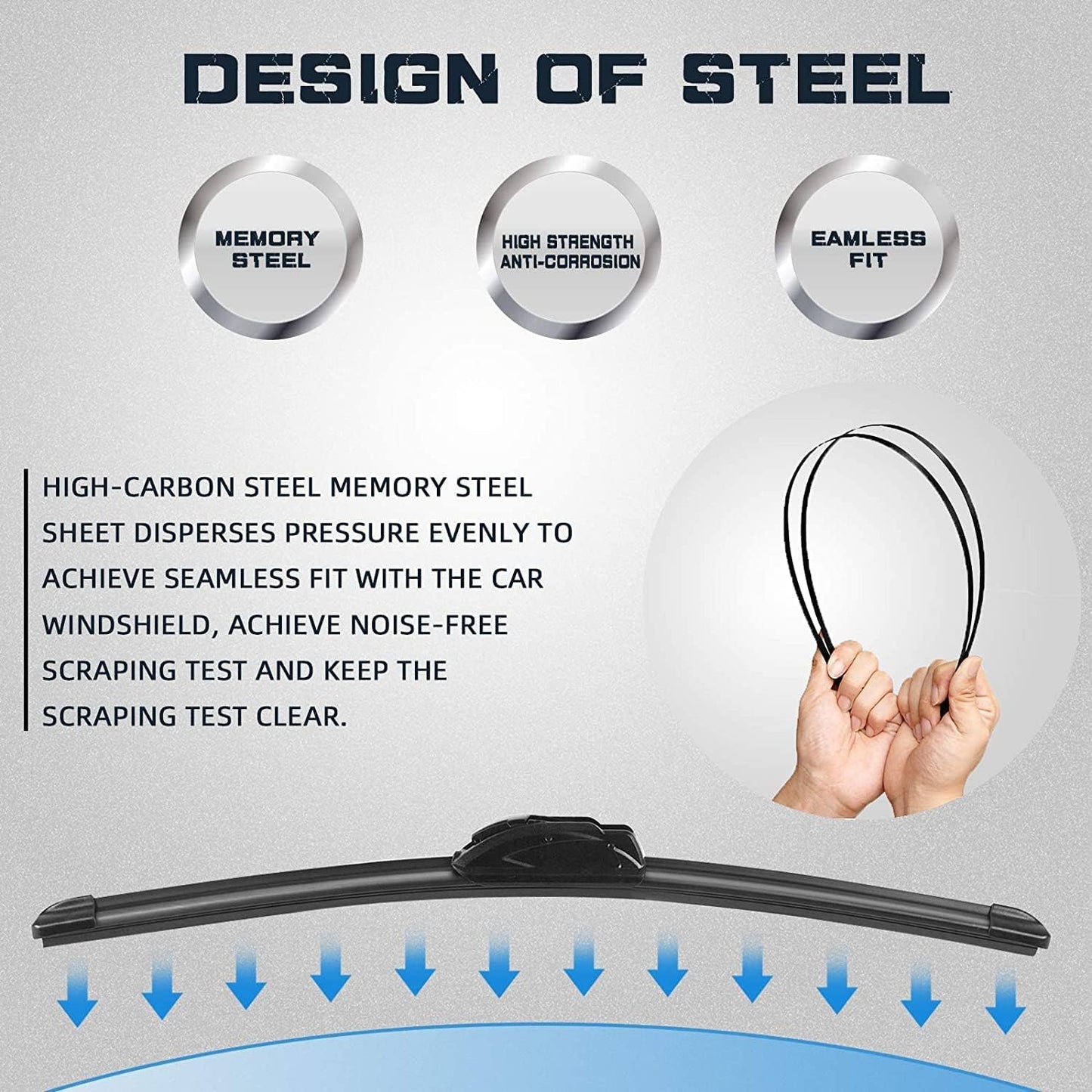 AUTOBOO 26"+20" Windshield Wipers with 12" Rear Wiper Blade Replacement for Toyota Highlander 2019 2018 2017 2016 2015 2014 2013 2012-2008 Lexus GX460 2021-2011-Original Factory Quality (Pack of 3)