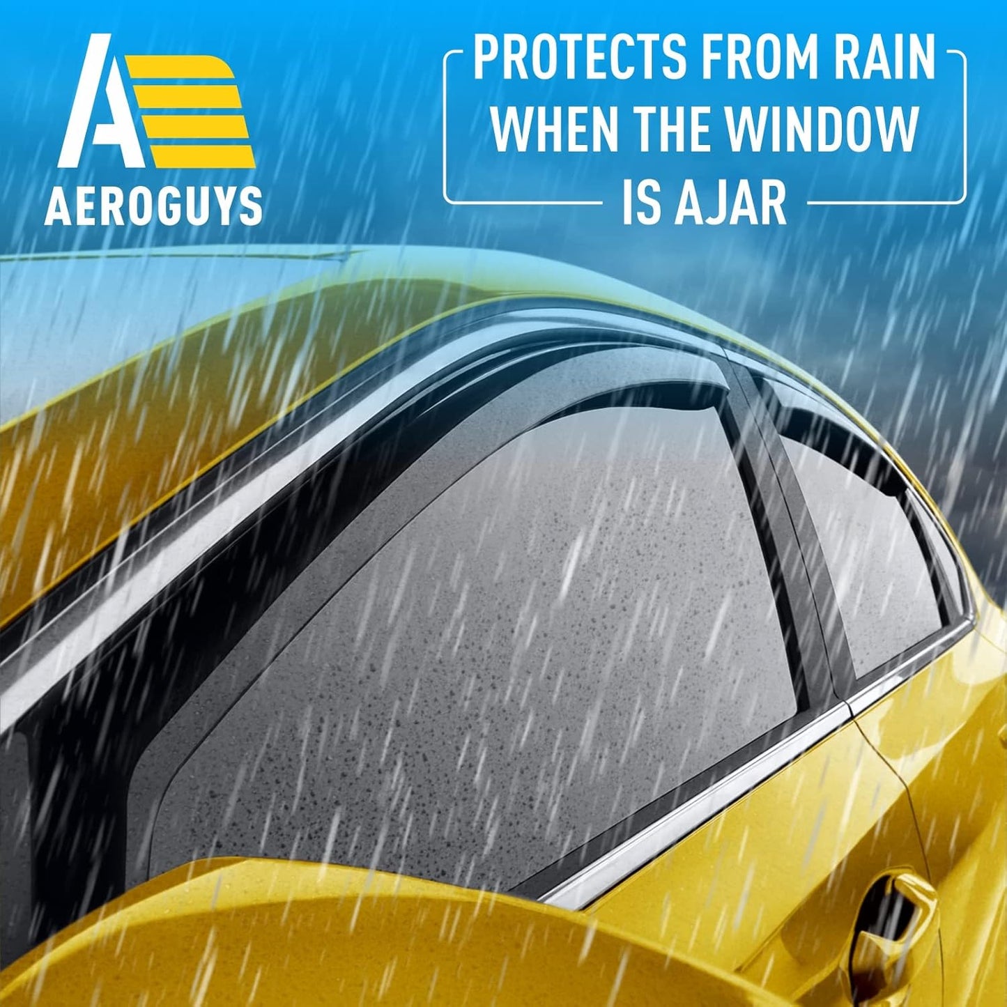 Extra Durable Window Deflectors in-Channel Window Visors Rain Guards Fit for Kia Forte 2019-2025, Sun Visors, Wind Vent for Shades, Exterior Car Accessories - 4pcs. AG0769