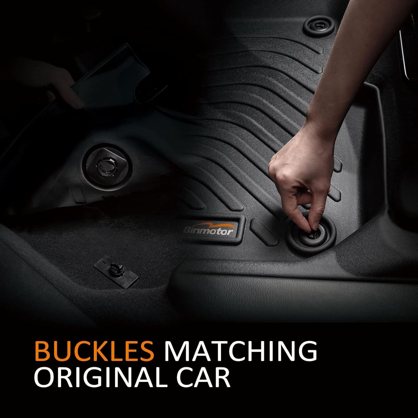 Binmotor-All Weather Car Floor Mats Cargo Liner Set for Audi Q5/SQ5 (Include Sportback) 2018-2025, TPE Car Mats Cargo Trunk Mat Rubber Liners for Audi Q5 Accessories