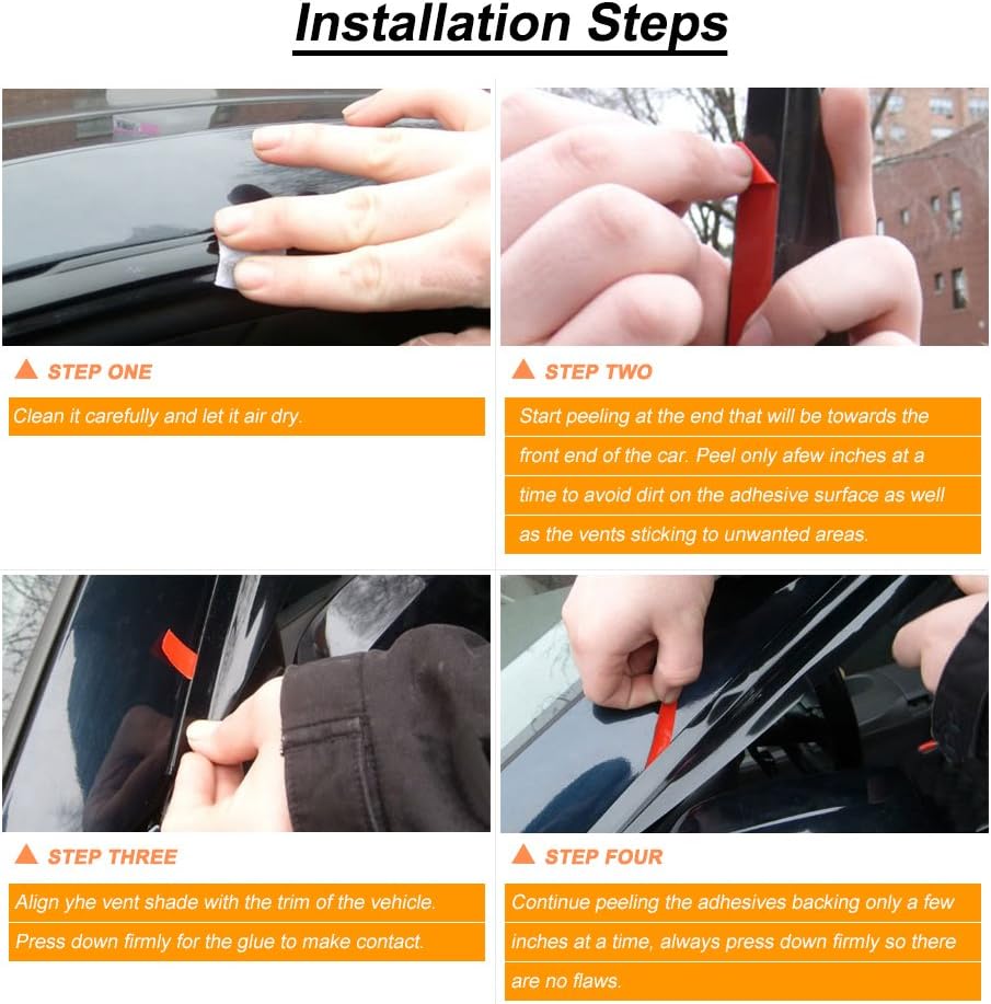 Wind Deflector Compatible with 1997-2001 Toyota Camry Smoke Sun/Rain Guard Window Visors 94856