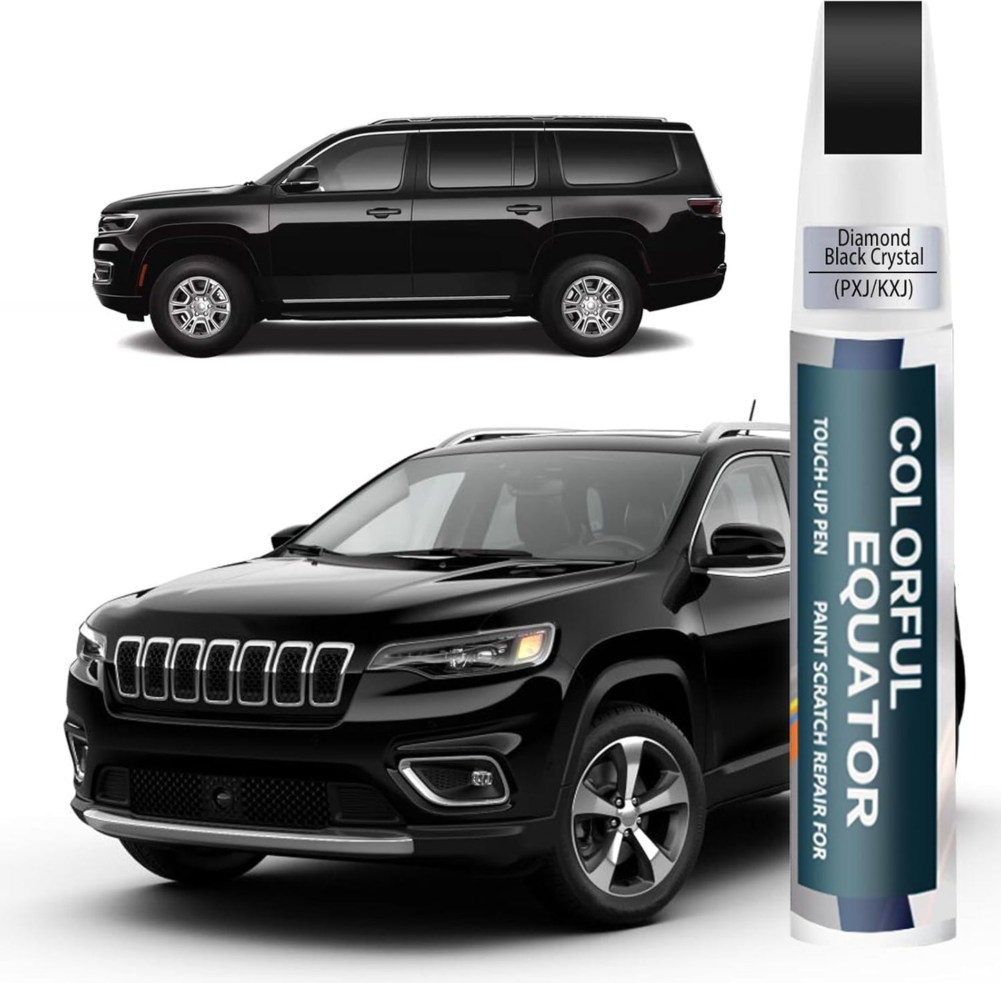PXJ/KXJ Diamond Black Crystal Pearl Touch Up Paint for Jeep, Car Paint Pen Scratch Repair Two-In-One Touch Up Paint, Premium Car Scratch Remover for Deep Scratches