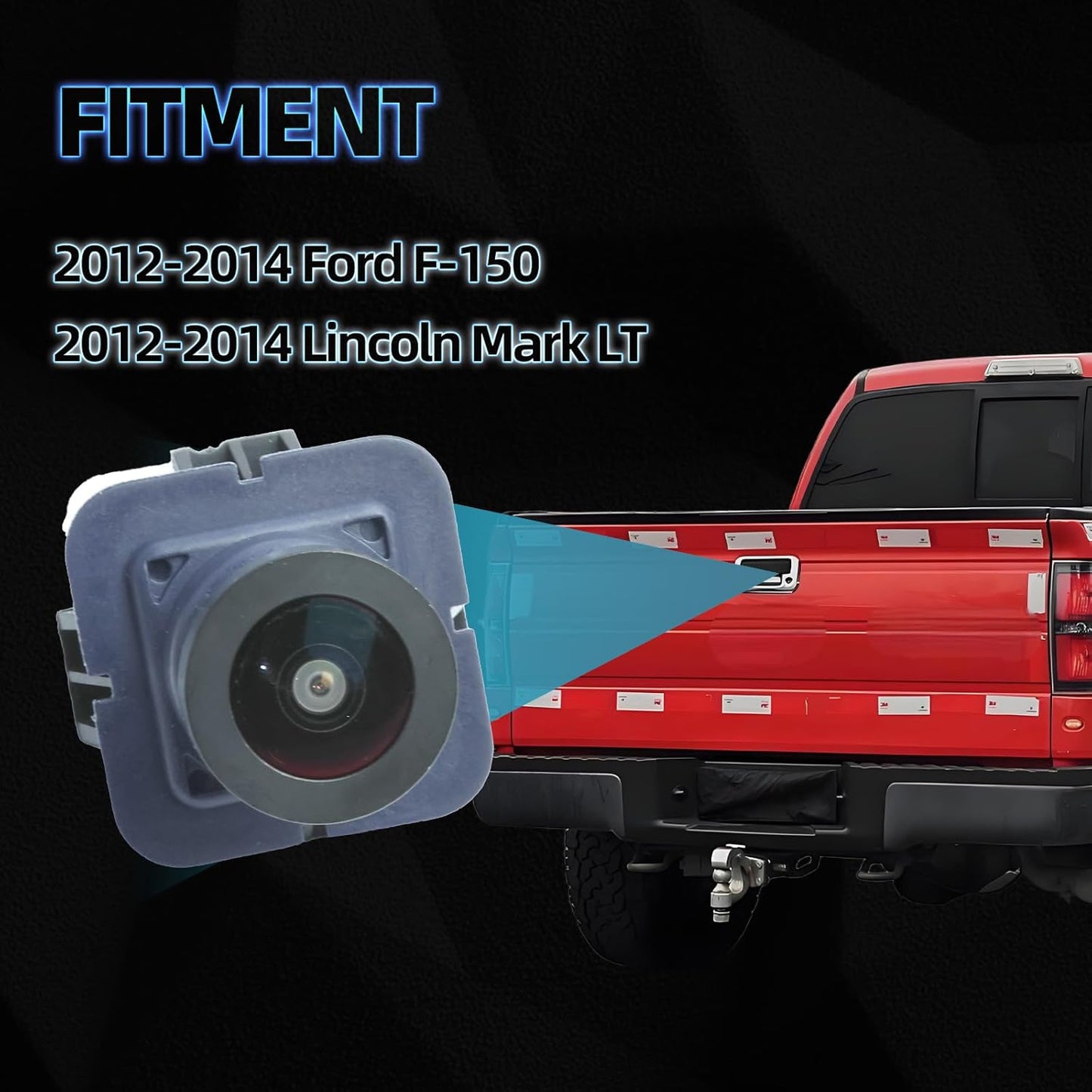 MITZONE Rear View Backup Camera Compatible with 2012 2013 2014 Ford F-150 Lincoln Mark LT BL3Z-19G490-B CL3Z-19G490-B CL3Z-19G490-C CL3Z-19G490-D AL3Z-19G490-A EL3Z-19G490-D