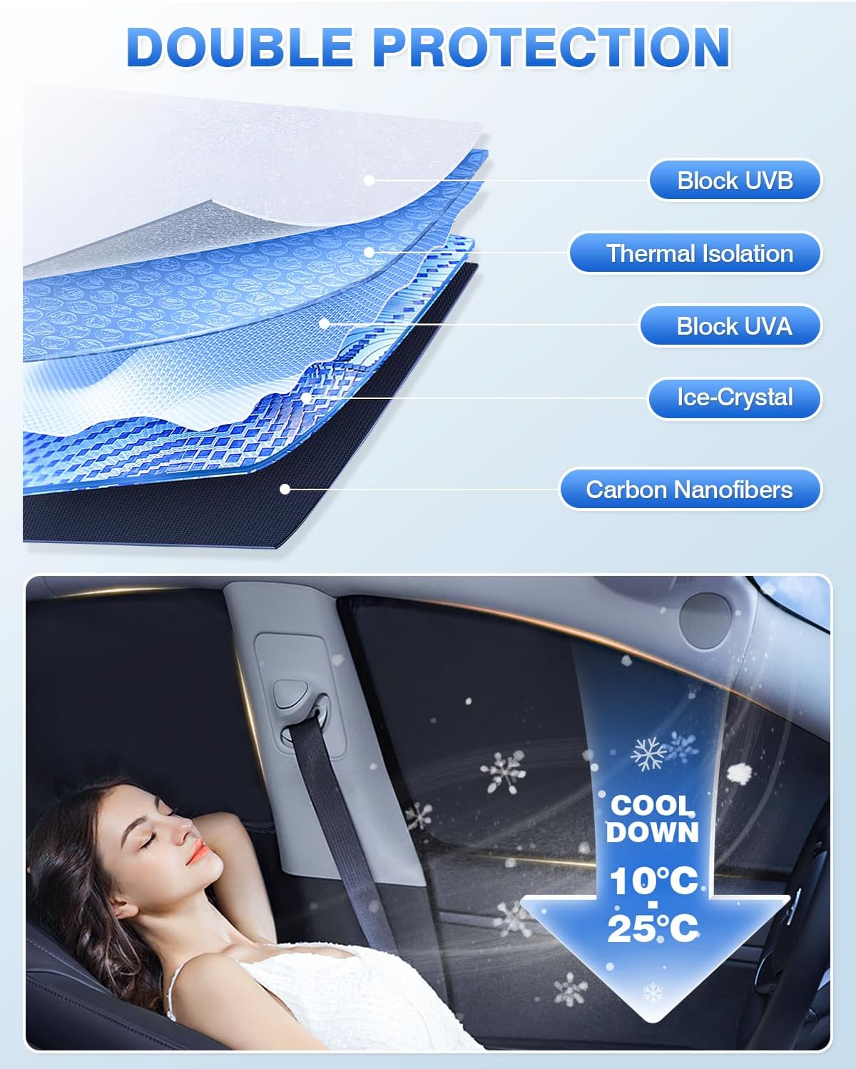 Sunshades for Subaru Crosstrek 2024 2025 2026 Accessories Windshield Sun Shade Side Rear Window Shade Cover Sun Visor Shield Privacy Protection Keep Vehicle Cool Black 8PCS