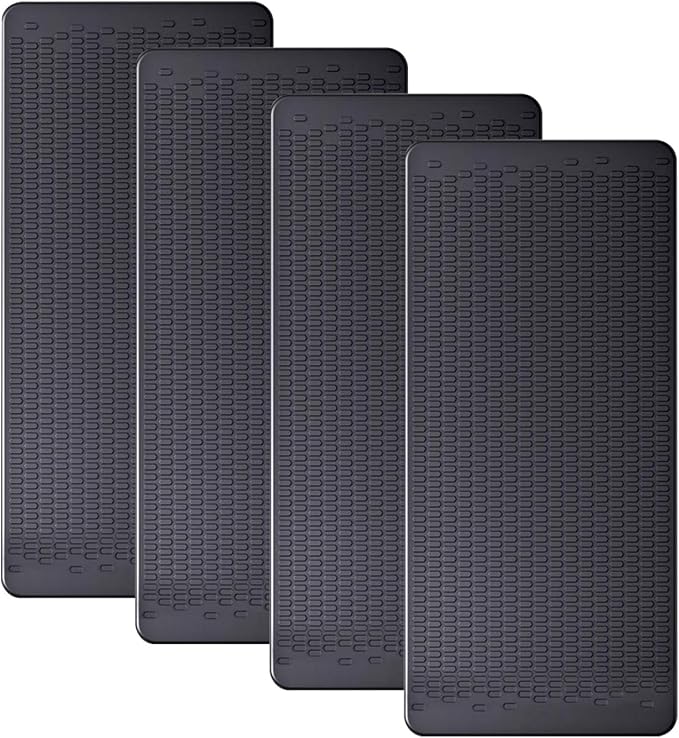 Car Dashboard Non Slip Mat, JIMISHA Anti Slip Pad, Anti Slide Sticky Dash Pad, Multifunctional Fixate Gripping Gel Pad for Radar Detector, Cell Phone, Keys, Glass, GPS, Coins 6.3x2.8 inch (4 Pack)