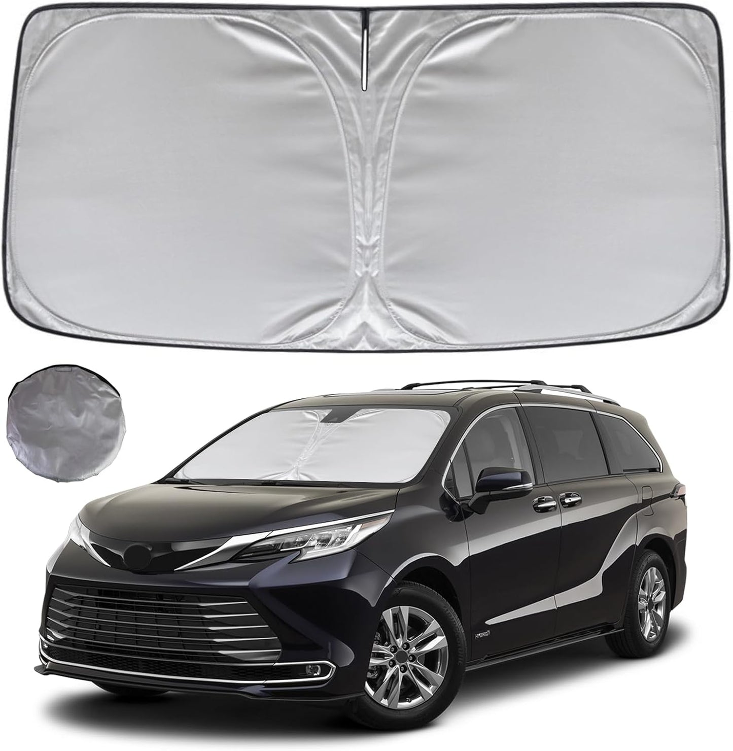 KAYZT Windshield Sun Shade for 2021-2025 Toyota Sienna Foldable Sunshade Front Window Custom Fit Car Accessories