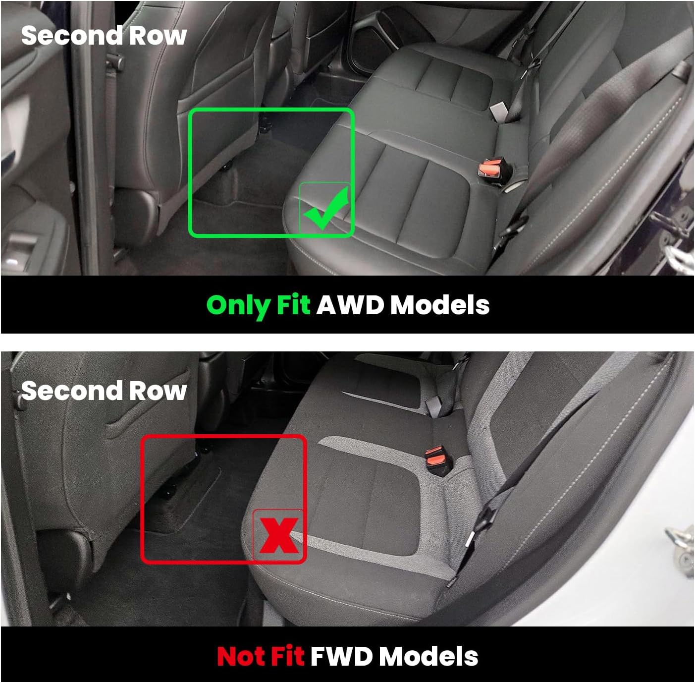 LASFIT Floor Mats & Cargo Liner for Chevrolet Chevy Trailblazer 2021-2026 (Only Fit AWD & Cargo in Upper Deck Position), All Weather TPE Custom Fit Floor Mats for Car, Car Floor Mats Full Set