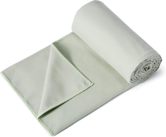 Amazon Basics Camping and Hiking Towel, Microfiber Towel, 72" L x 24" W, Fog Green
