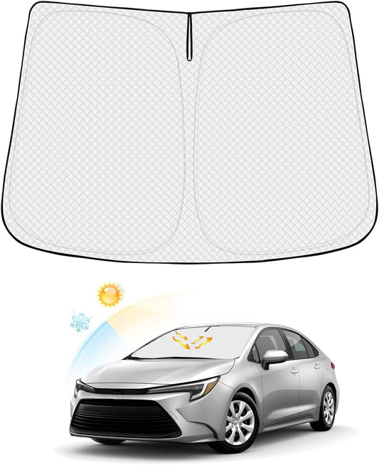 Windshield Sun Shade for Toyota Corolla 2019-2026 (Not for Corolla Cross) Accessories Thicken 6-Layer Front Window Sunshade Cover Sun Visor Protector Foldable Block UV Rays Keep Vehicle Cool