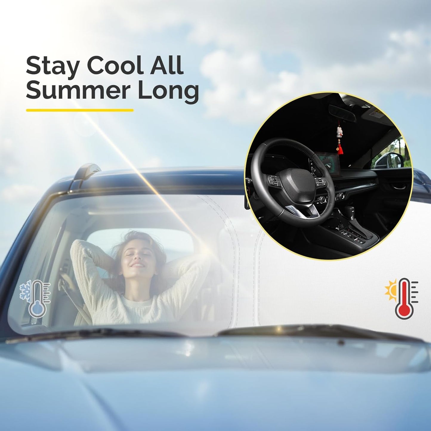 Car Windshield Sun Shade Compatible with 2012 2013 2014 2015 2016 2017 Toyota Camry Accessories Foldable Front Window Sunshade Custom Windshield Cover Sun Visor