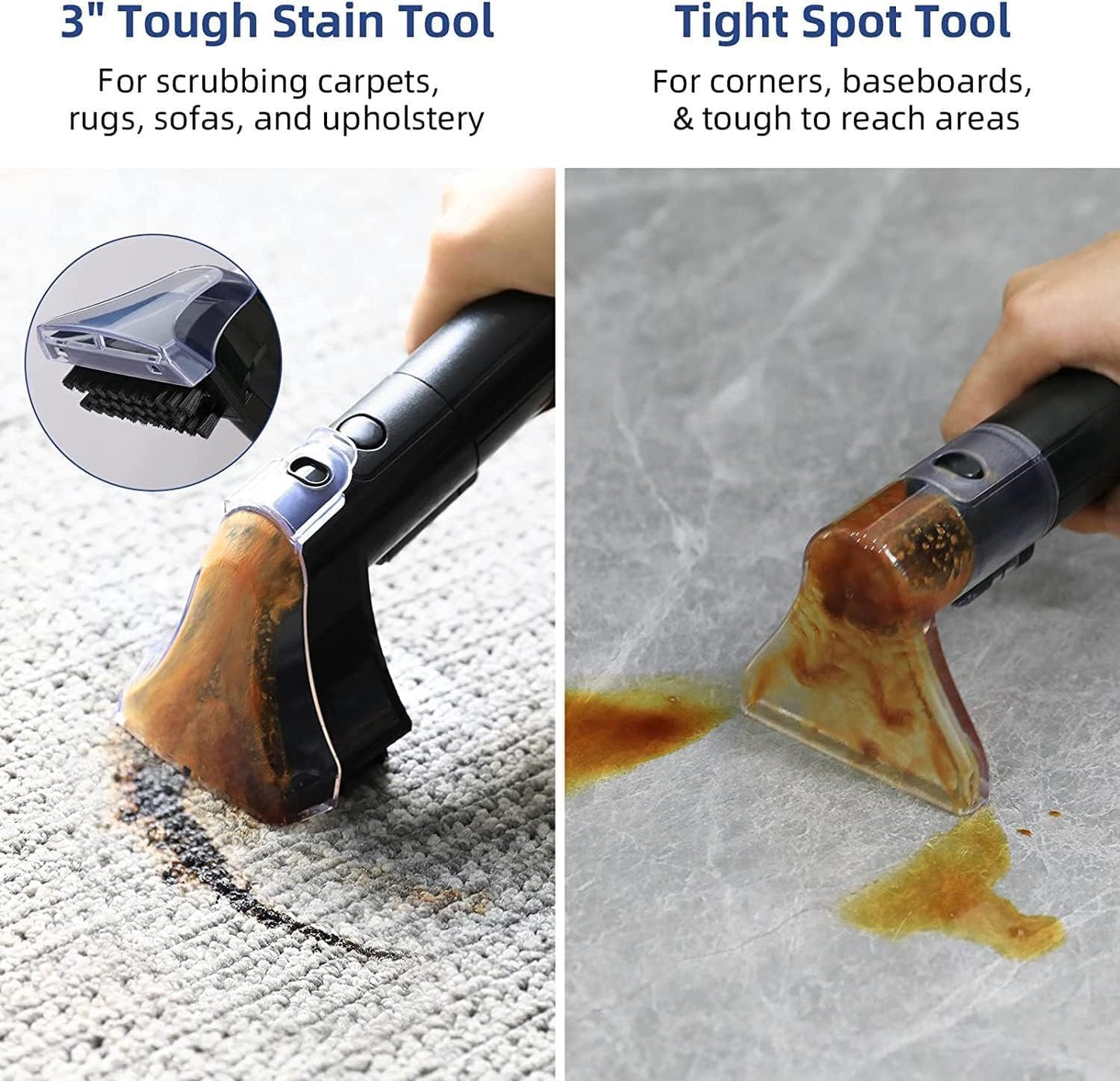 Carpet Cleaner Machine 10.5Kpa Strong Suction, 400W Powerful Motor, Portable Upholstery Cleaner with Spot and Stain Remover for Pet Accident, Rugs, Carpet and Upholstery