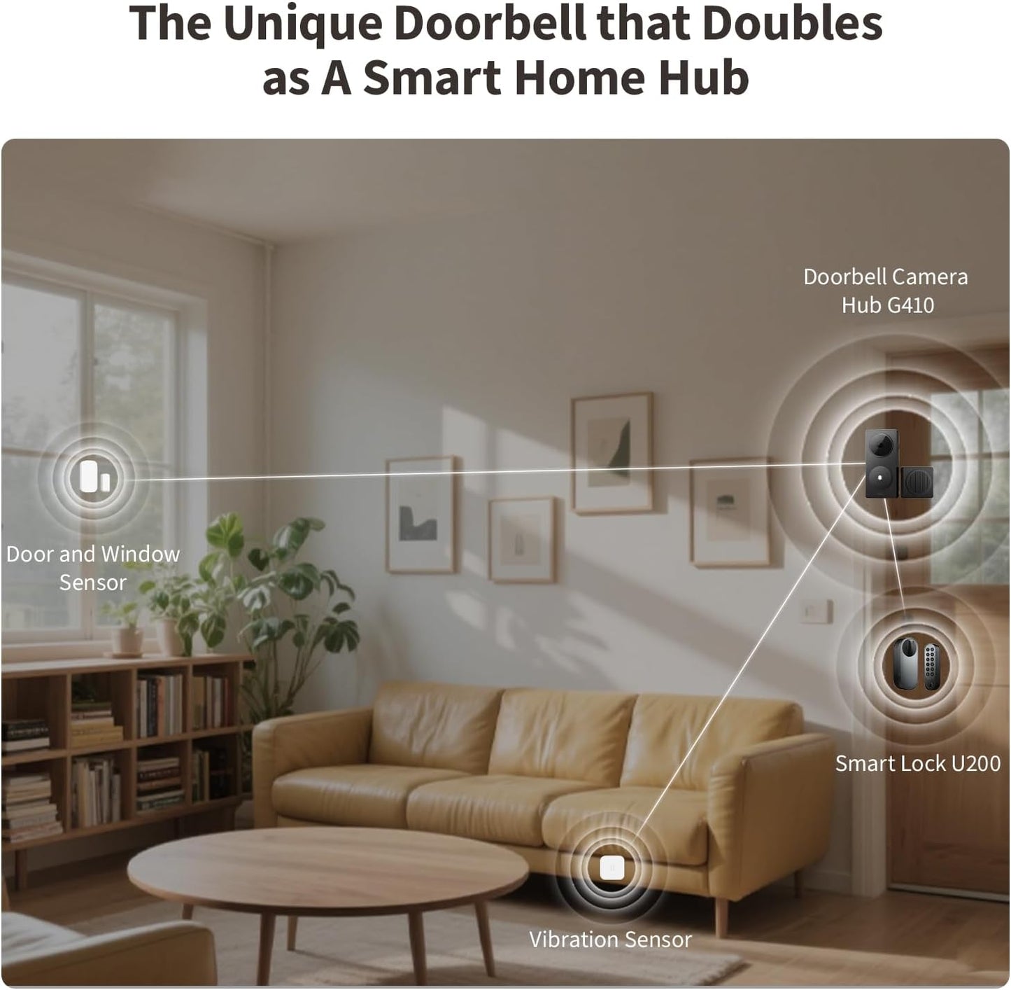 Aqara Smart Doorbell Camera G410 with Chime, 2K, HomeKit Secure Video, 2-Way Audio, Built-in Matter Hub, Wireless/Wired, Supports Apple Home, Alexa, Google, Home Assistant, 2.4G/5GHz Wi-Fi, Gray