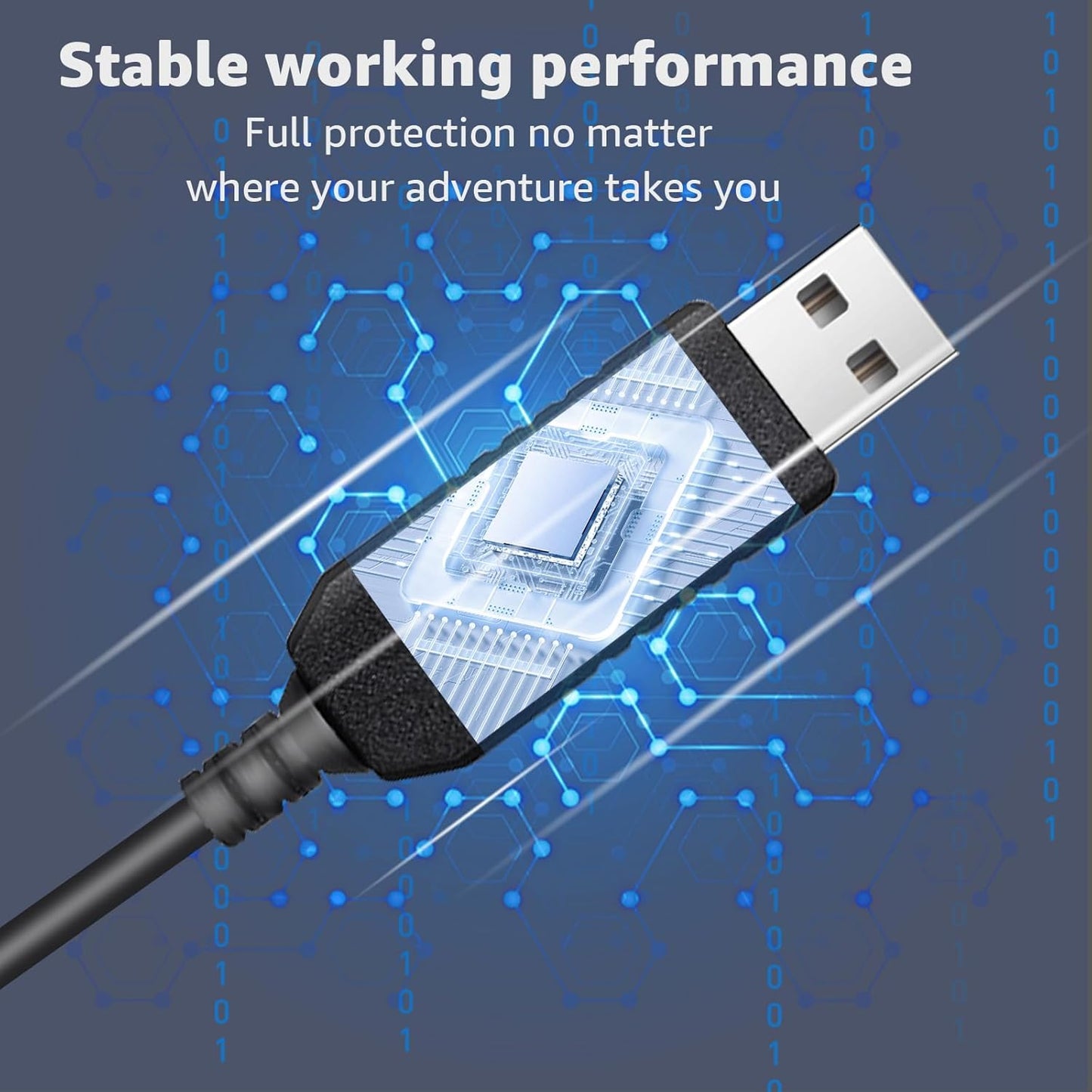 3.3FT USB to RJ11 Plug Cable,Radar Detector Cable Compatible with Escort Uniden Beltronics Radenso XP Cobra Whistler,Replacement Power Cord for Radar Detectors