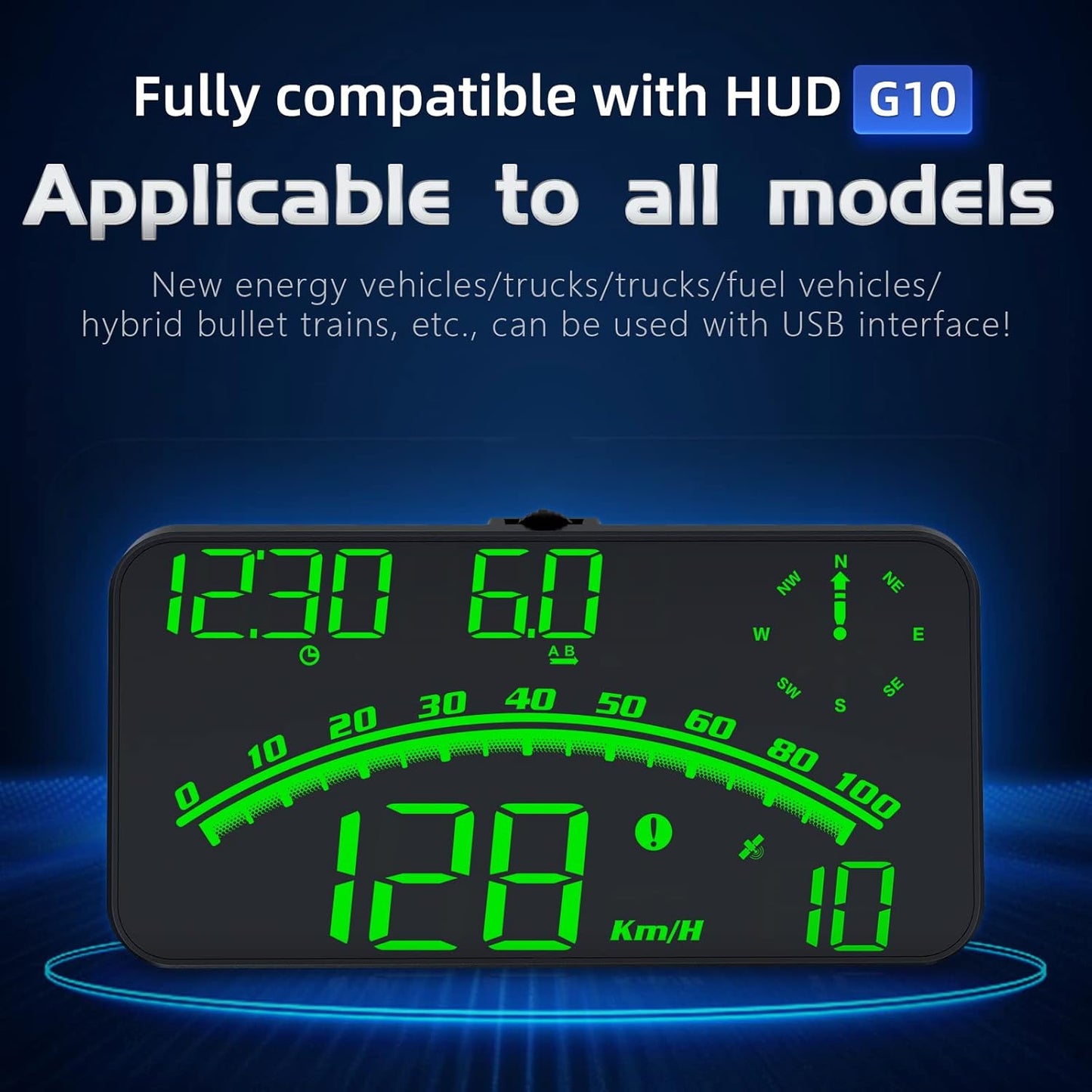 Heads up Display for Cars Speedometer for Car, HUD Digital Speedometer for Car with Speed Alarm, Fatigue Driving Reminder, Upgraded 5.5" large-screen, Heads up Display Suitable for All Vehicles