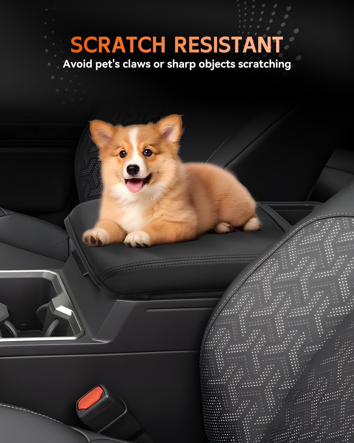 CDEFG for 2024 2025 Toyota Tacoma Center Console Cover Armrest Box Cover for Tacoma (SR, SR5, TRD PreRunner, TRD Sport, TRD Off-Road, Limited) Accessories Console Arm Rest Protector