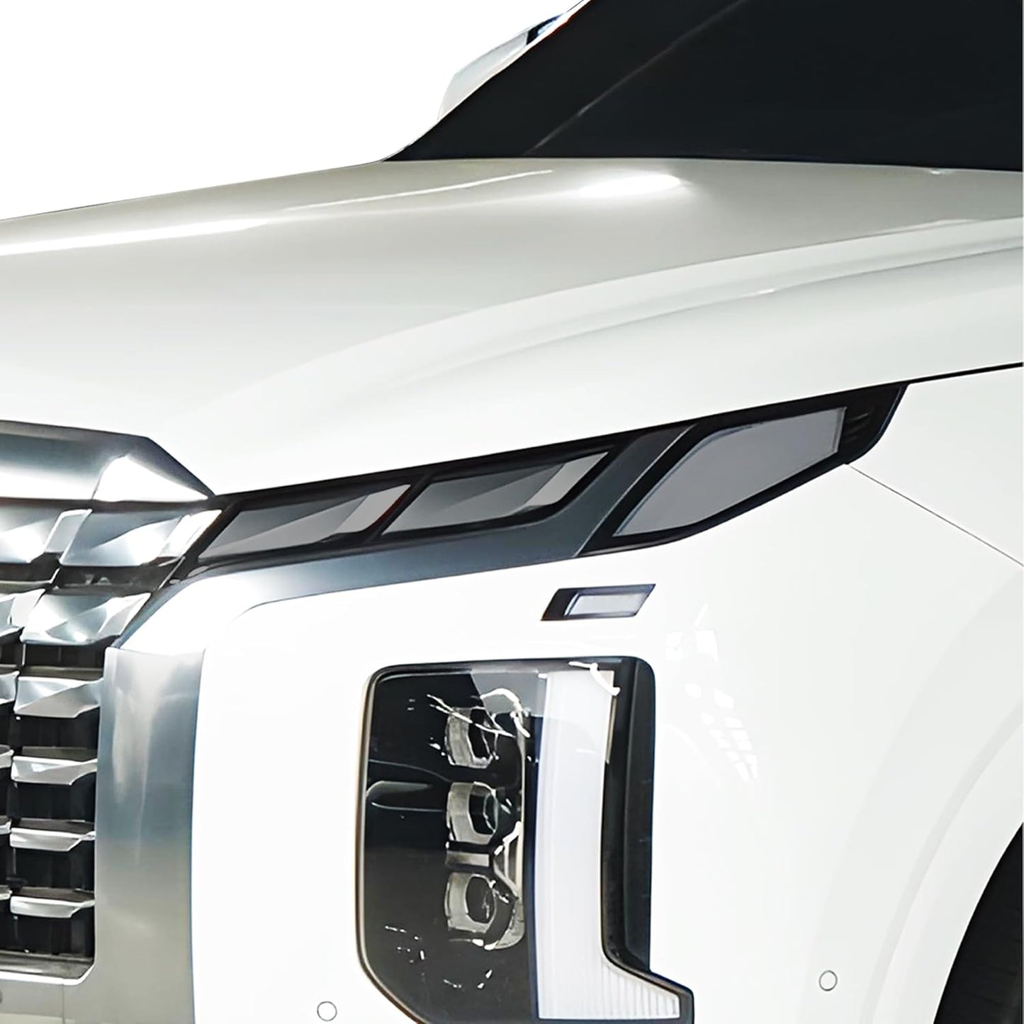 BOGAR TECH DESIGNS Full Headlight Head Light Tint Kit Compatible with Hyundai Palisade 2023-2025, Light Smoke