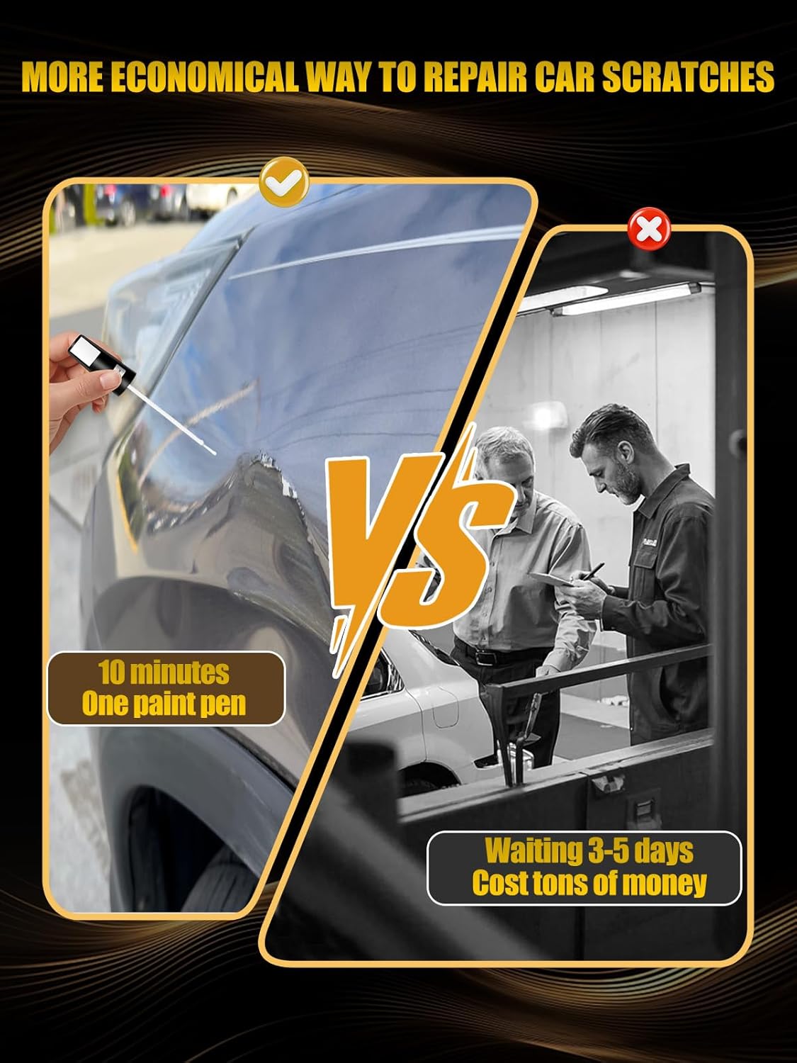 (922) Cirrus Silver Metallic Touch Up Paint Compatible with Mercedes-Benz, Exact Match Car Paint Pen Automotive Scratch Repair Remover Kit Quick & Easy Solution for Vehile Chips and Nicks