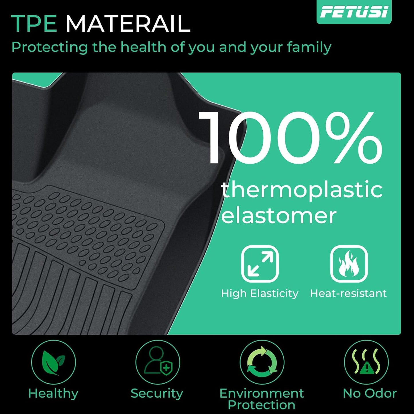 Floor Mats Fit for Toyota Tacoma 2024 2025 Double Cab (Not fit Hybrid),All Weather Floor Liner for Tacoma TPE Custom Fit Car Mats Front&Rear 2 Row Tacoma Accessories Car Mats,Black