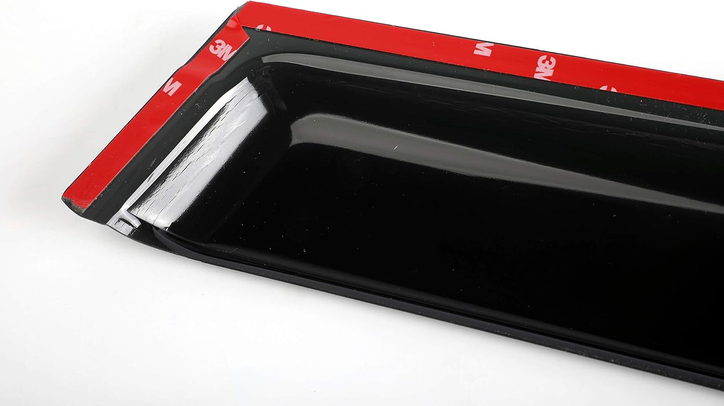 Rainproof Side Window Wind Deflectors for 2008-2014 Dodge Avenger, Tape-on Sun Rain Guard Sets,Nice Looking Window Visors for Cars,Vent Deflector for 08-14 Dodge Avenger 94065