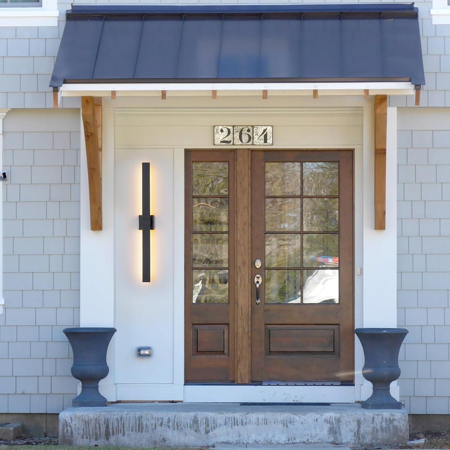 39.4" Long Outdoor Wall Lights Modern LED Exterior Lighting Fixtures Matte Black Outdoor Sconces Wall Lighting for House Front Door Porch Garage Patio