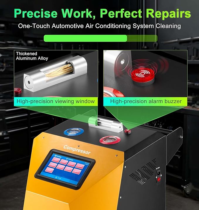 Fully Automatic Refrigerant Recovery Machine for R134A/R1234YF, Cylinder AC Recovery Machine for Automotive HVAC Recovery and Recharge Refrigerant