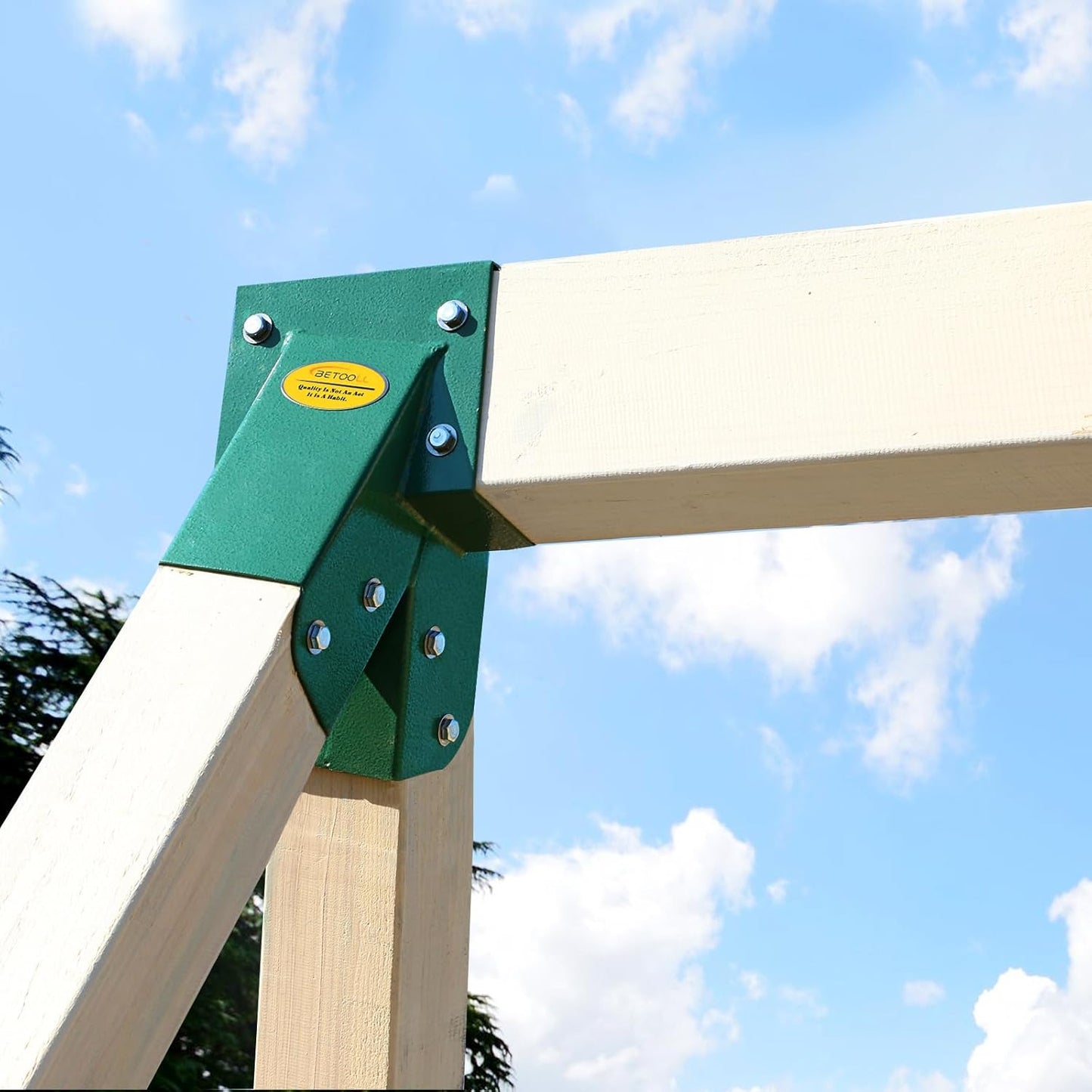 BETOOLL A-Frame 1pcs Brackets Swing Set Bracket for Heavy Duty Swing Set – Includes Mounting Hardware, Ideal for Indoor and Outdoor Playgrounds (1 Brackets-Green)