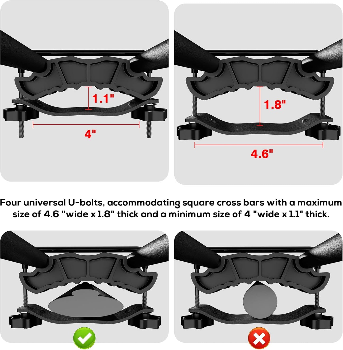 Wildroad Roof Rack Cargo Basket, Upgraded 4” Fence Wide Car Roof Basket Combo, 64"x 50"x 4" Universal Roof Cargo Carrier Basket with Cargo Bag, Cargo Net and Ratchet Straps Fits for SUV Truck Cars