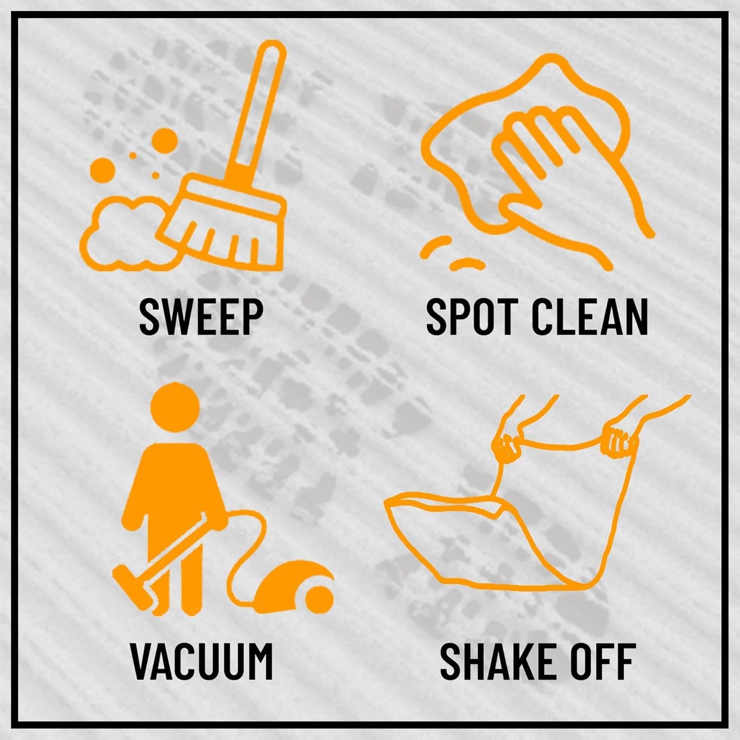 Ottomanson 2' x 38' Hallway Runner with Scraper Pile Extra Durable Non-Slip Rug Mat for Indoor & Outdoor Use - Ideal for Kitchen, Entryway, Patio & Garage - High-Traffic Carpet, Gray