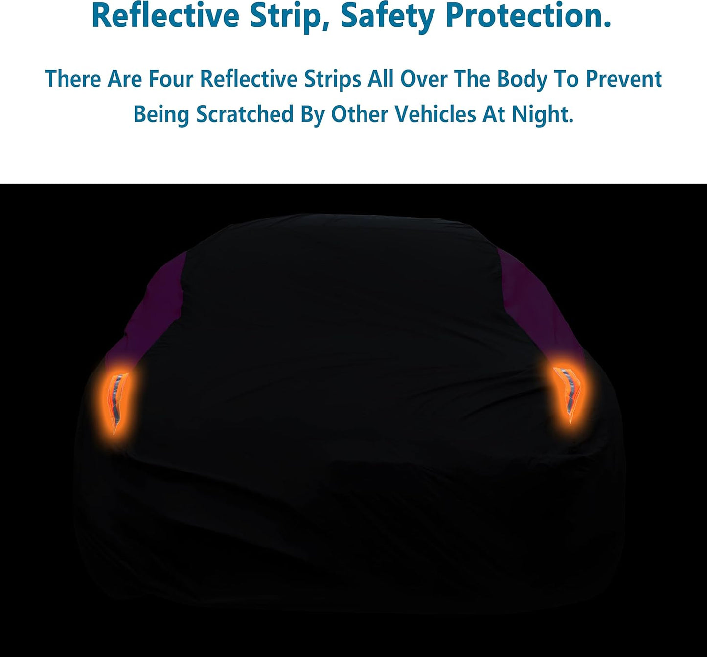 MORNYRAY Waterproof Car Cover All Weather Snowproof UV Protection Windproof Outdoor Full car Cover, Universal Fit for Sedan (Purple, Fit Hatchback Length(Up to 173 inch)