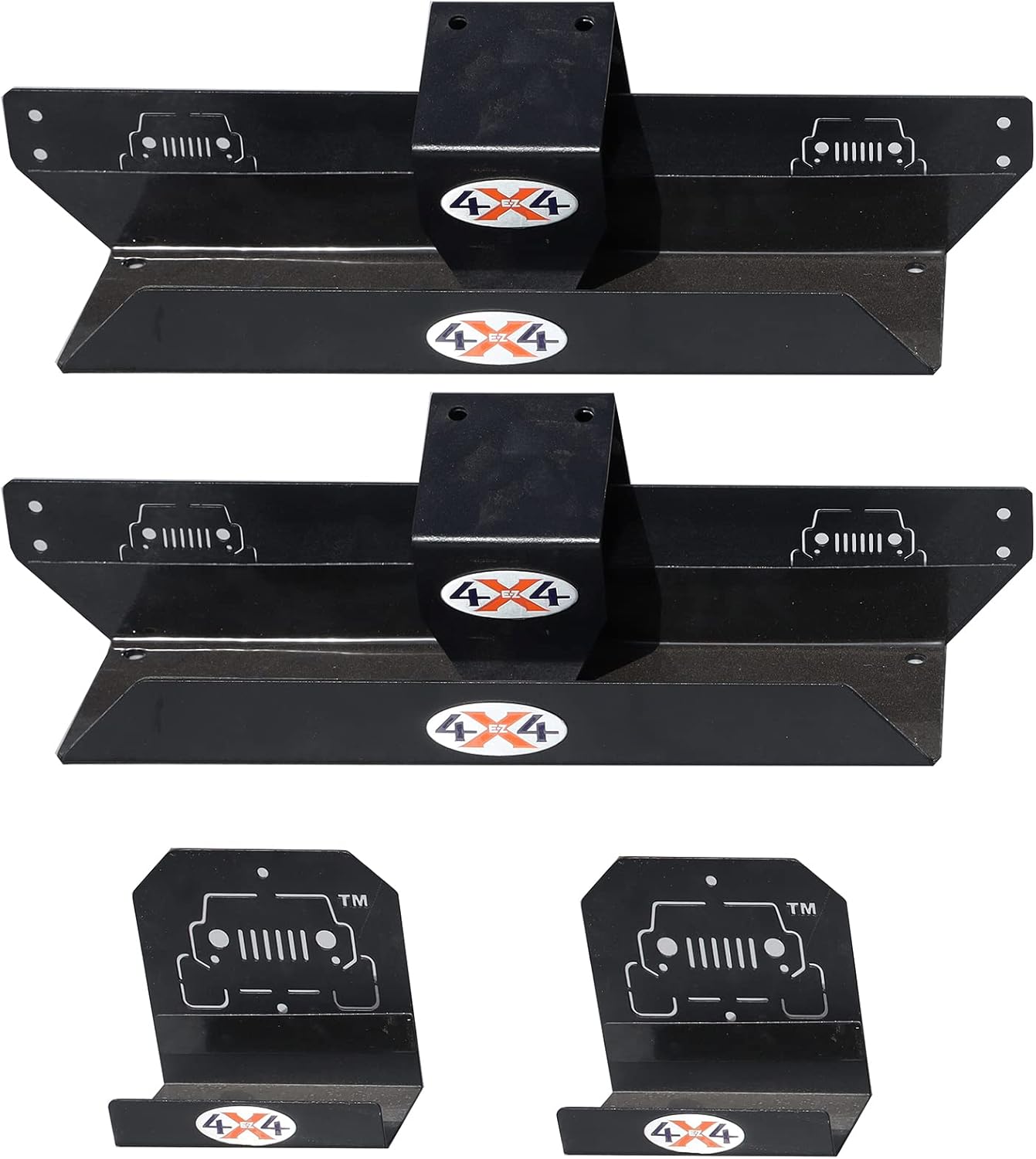 EZ4x4 Garage Wall Freedom Panel & Wrangler Door Storage Hangers Combo Kit, Heavy Duty Metal Storage Holder Bracket Compatible with JK JKU