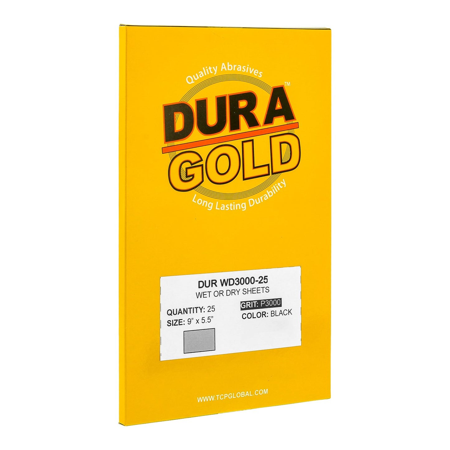 Dura-Gold Premium 3000 Grit Wet or Dry Sandpaper Sheets, 5-1/2" x 9", Box of 25 - Car Color Sanding, Detailing, Polishing Automotive, Woodworking Wood Furniture, Metal Finishing Hand Sand Block Sander