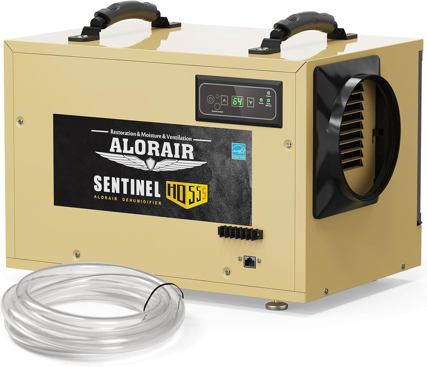 ALORAIR 120 PPD Commercial Dehumidifier, with Drain Hose for Crawl Spaces, Basements, Industry Water Damage Unit, cETL Listed, Compact, Auto Defrost Crawlspaces Dehumidifiers, Gold